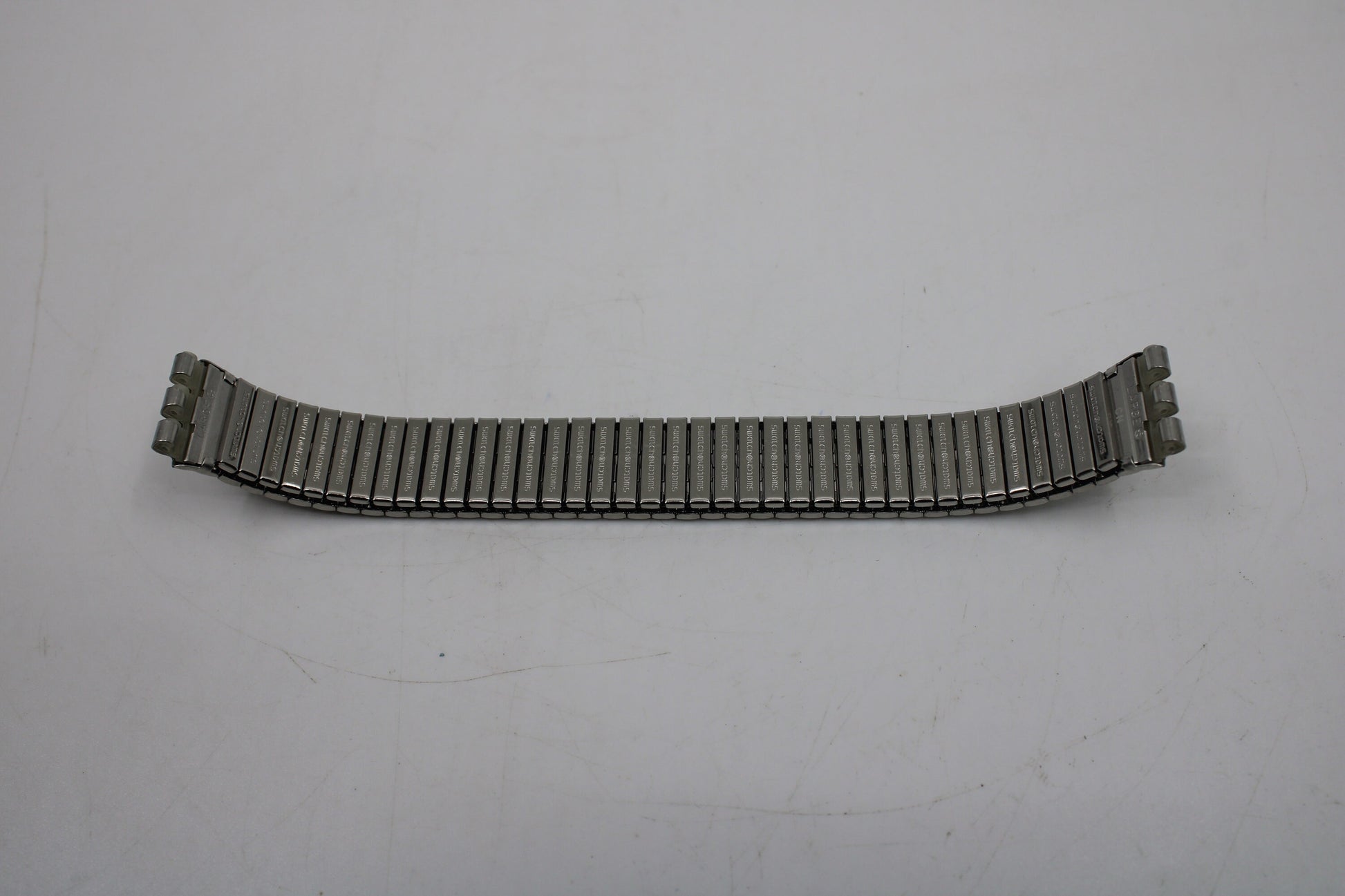 1997, Vintage Swatch grey/silver Flexi Strap, 17mm, New Old Stock, Never Worn, 'Cool', GK716