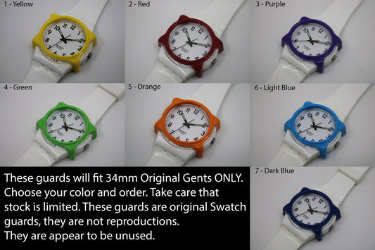 1980s / 1990s, Vintage Swatch Guard, for 34mm GENTS Swatches, Unused(?), pick your color, original Swatch