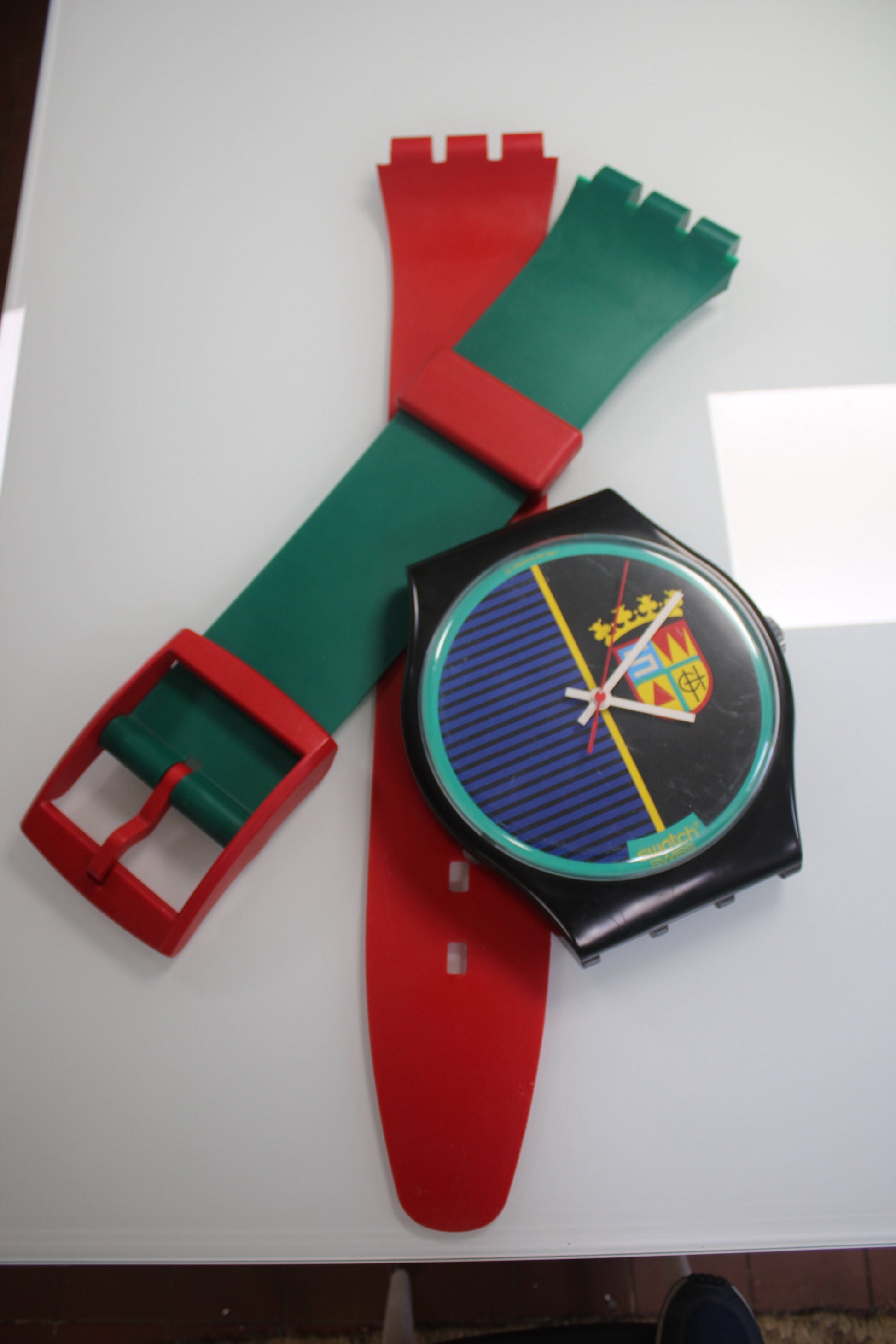 VERY Good condition 1986 Maxi Swatch, 'Sir Swatch', MGB111 unique, Nice condition, working 100%