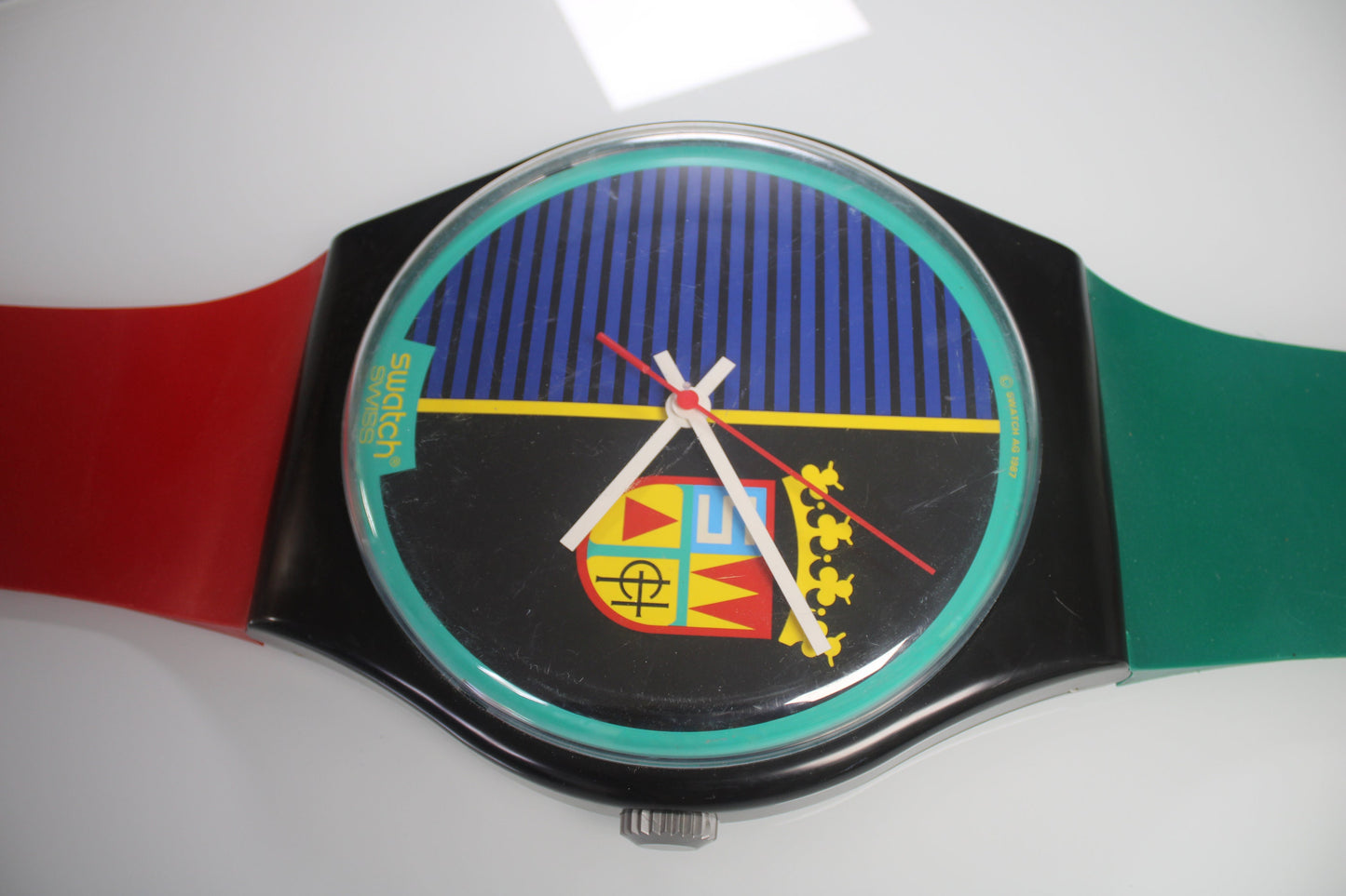 VERY Good condition 1986 Maxi Swatch, 'Sir Swatch', MGB111 unique, Nice condition, working 100%