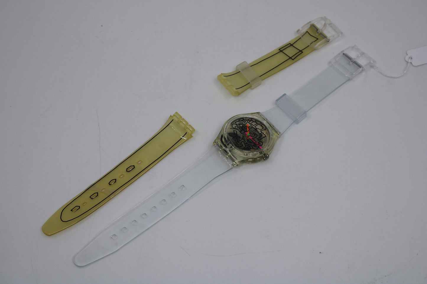 NEW OLD STOCK 1992 Vintage Gents Swatch 'Scribble' GZ124, working 100% with a new, unused strap