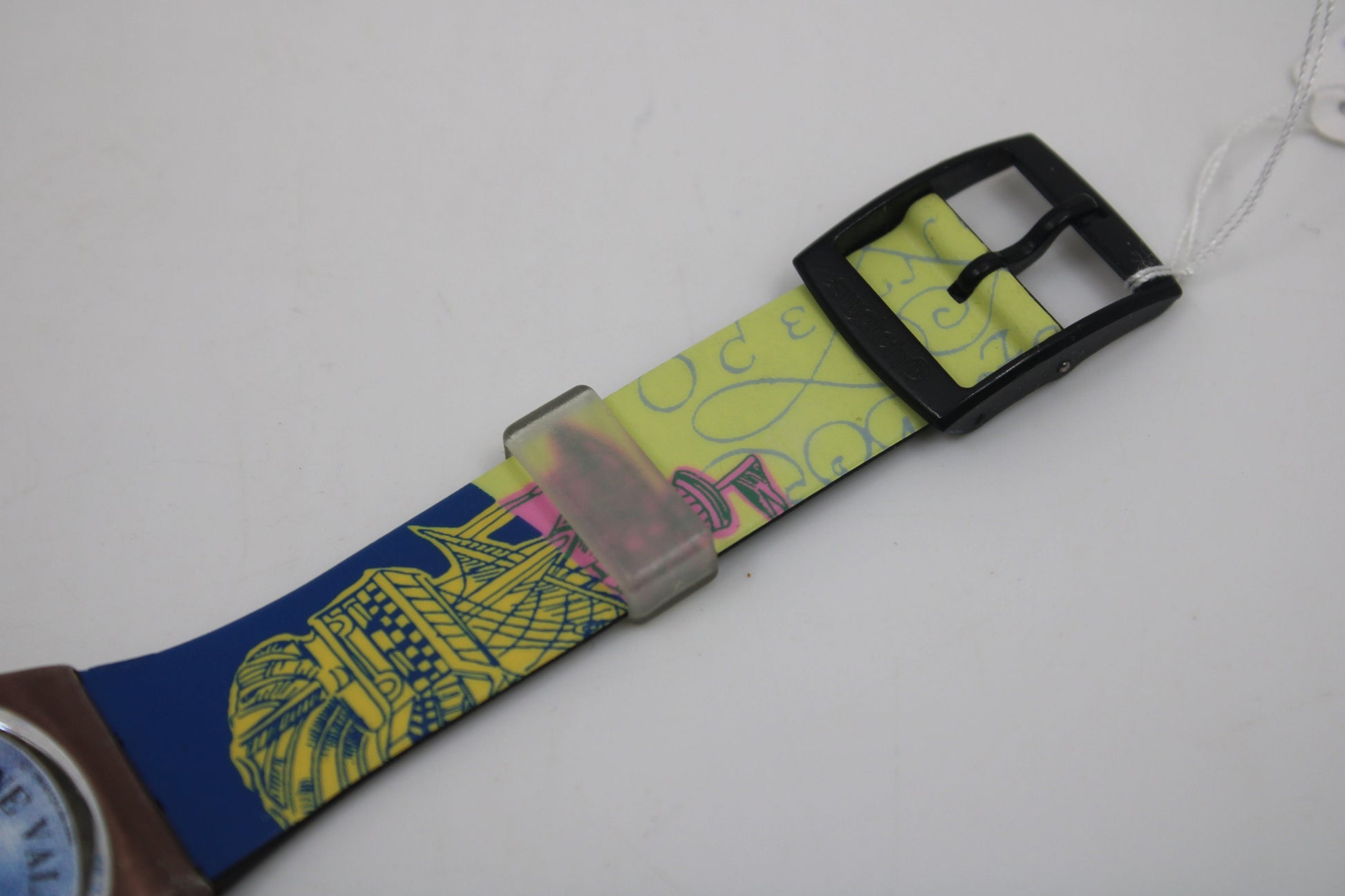 1989 Vintage Gents Swatch, 'Croque Monsieur', GX112, NO box, In NICE, USED Condition, 100% working, Original Strap