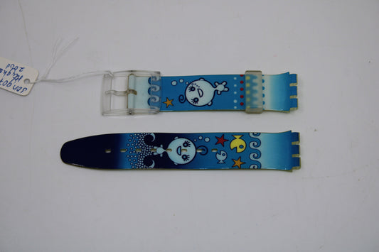 2001, Vintage Swatch Strap, 'Seaghost', SDN907, Scuba, Nice, Used Condition