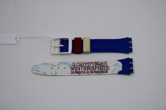 1994, Vintage Olympic Swatch Strap, 'St. Moritz', GZ134, 17mm, Gents, Nice Used Condition