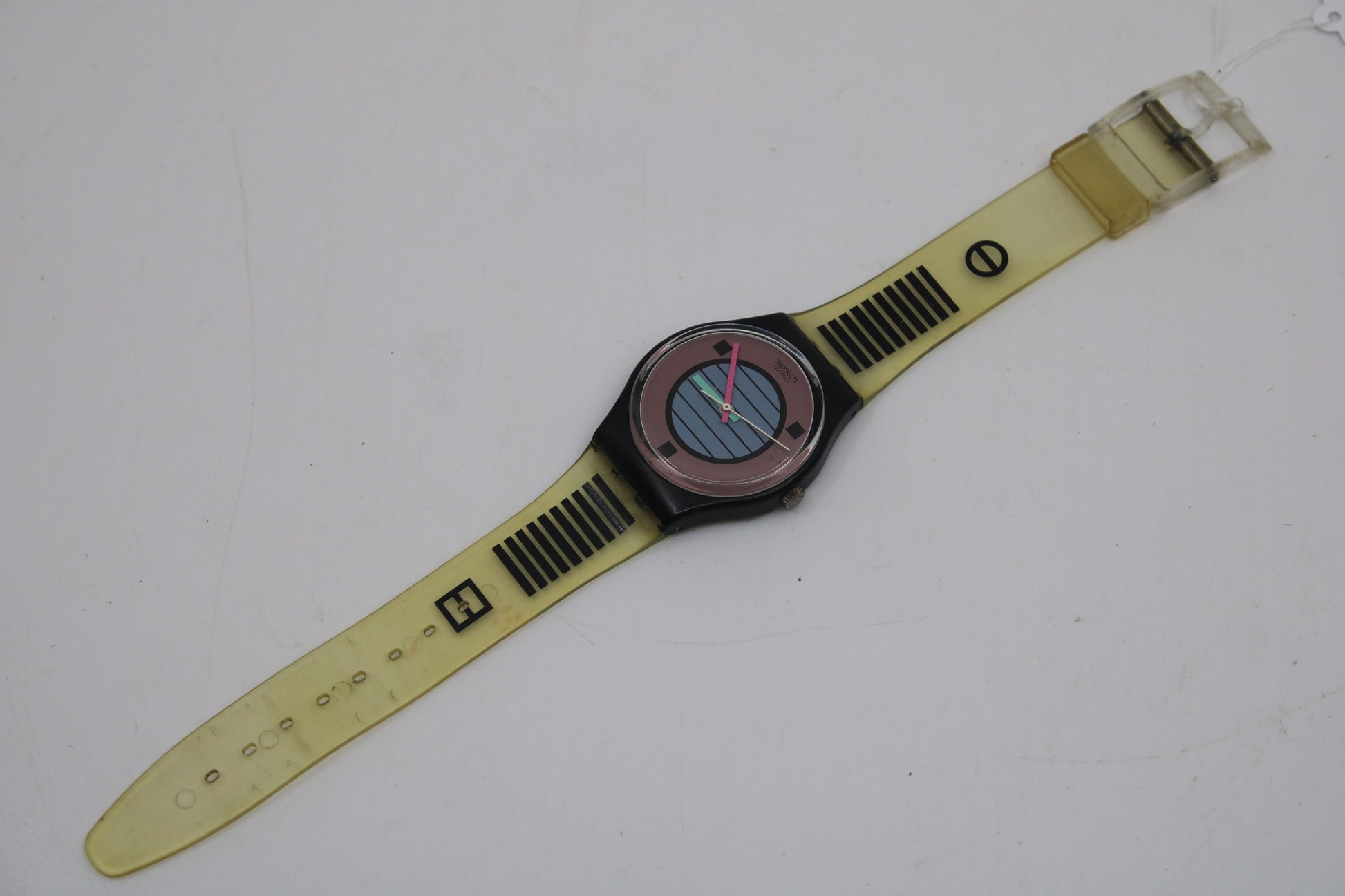 1988, Vintage Gents Swatch, 'Coconut Grove' GB120, Good, Used Condition, working 100%, nice, original strap