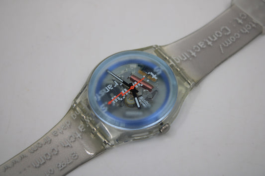NEW OLD STOCK 2000 Vintage Gents Acces Swatch 'Cyber Commander' SKK114, working 100% with the original strap