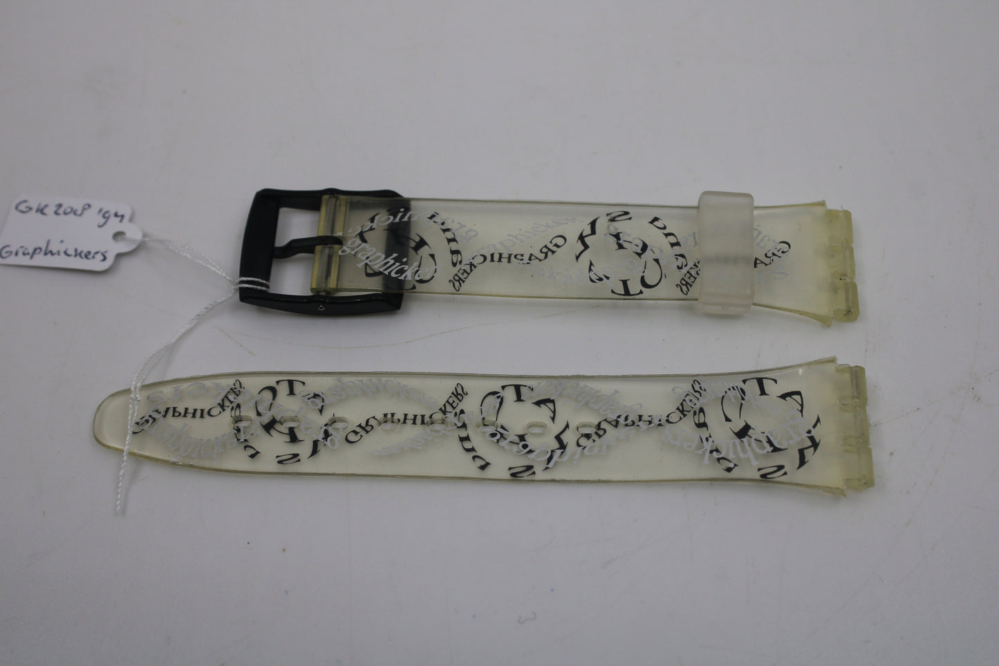 1994, Vintage Swatch Strap, 'Graphickers', GK208, 17mm, Gents, New Old Stock