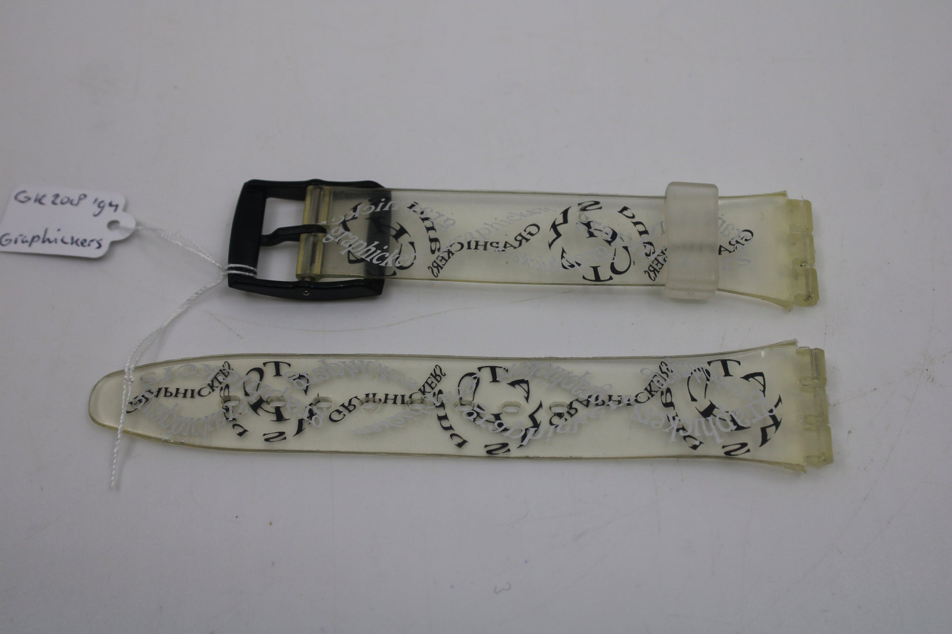 1994, Vintage Swatch Strap, 'Graphickers', GK208, 17mm, Gents, New Old Stock