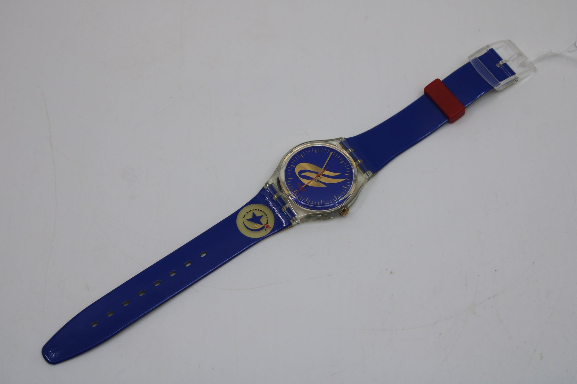 NEW OLD STOCK 1996 Vintage Olympic Gents Swatch 'Starfire' GK234, working 100% with the original strap