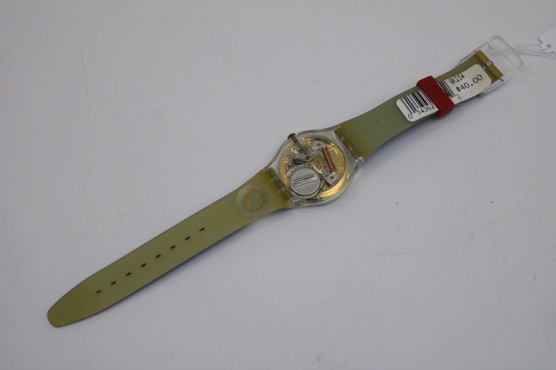 NEW OLD STOCK 1996 Vintage Olympic Gents Swatch 'Starfire' GK234, working 100% with the original strap