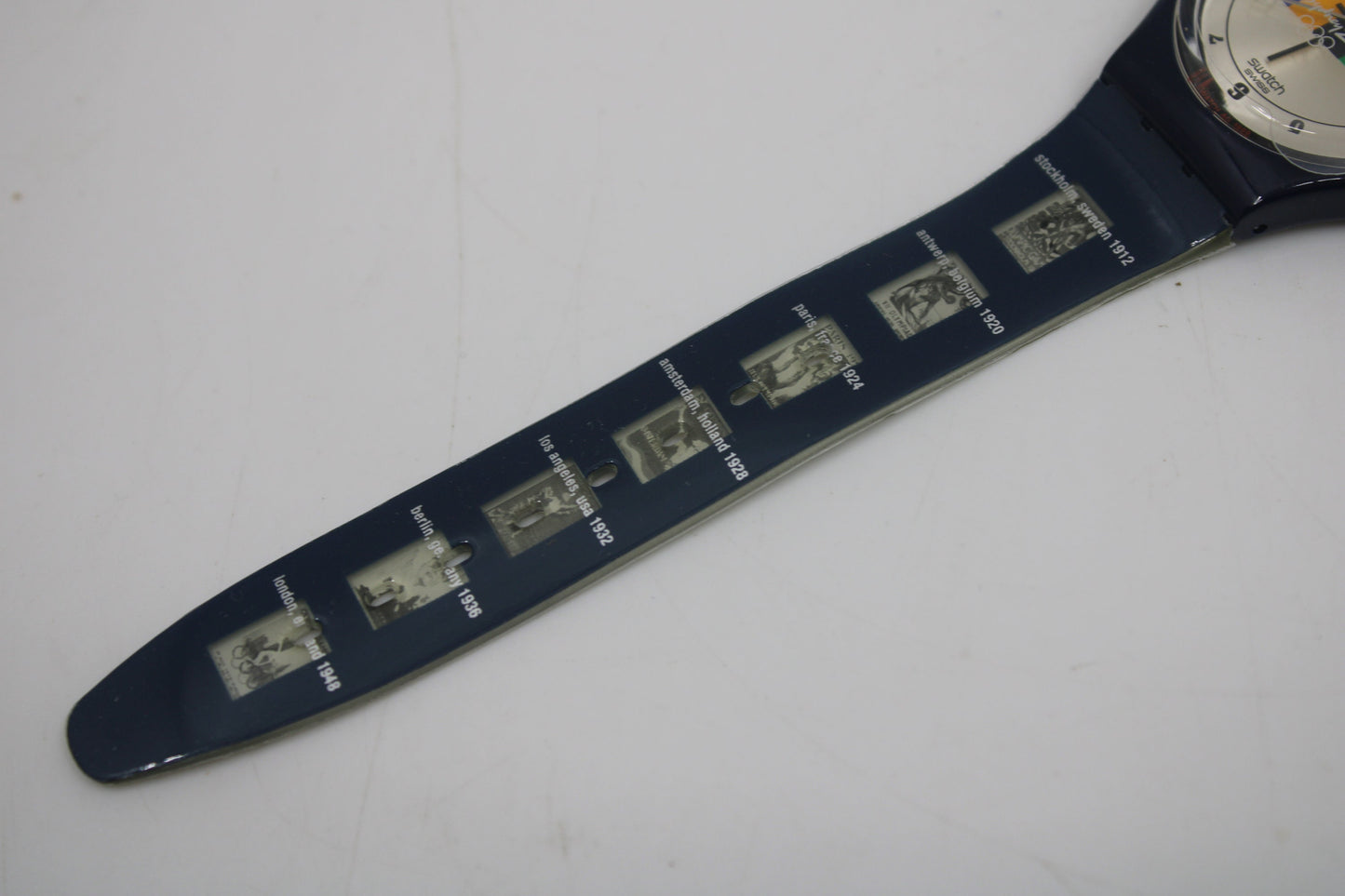 1996, Vintage Gents Olympic Swatch, '104 Years' GN183, No box, NEW OLD STOCK, Never Worn, working 100% original strap