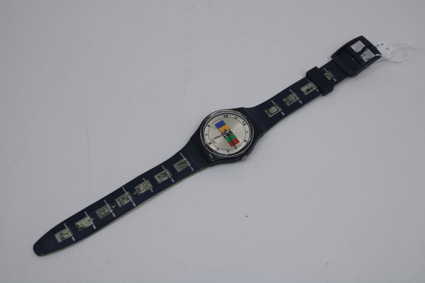 1996, Vintage Gents Olympic Swatch, '104 Years' GN183, No box, NEW OLD STOCK, Never Worn, working 100% original strap
