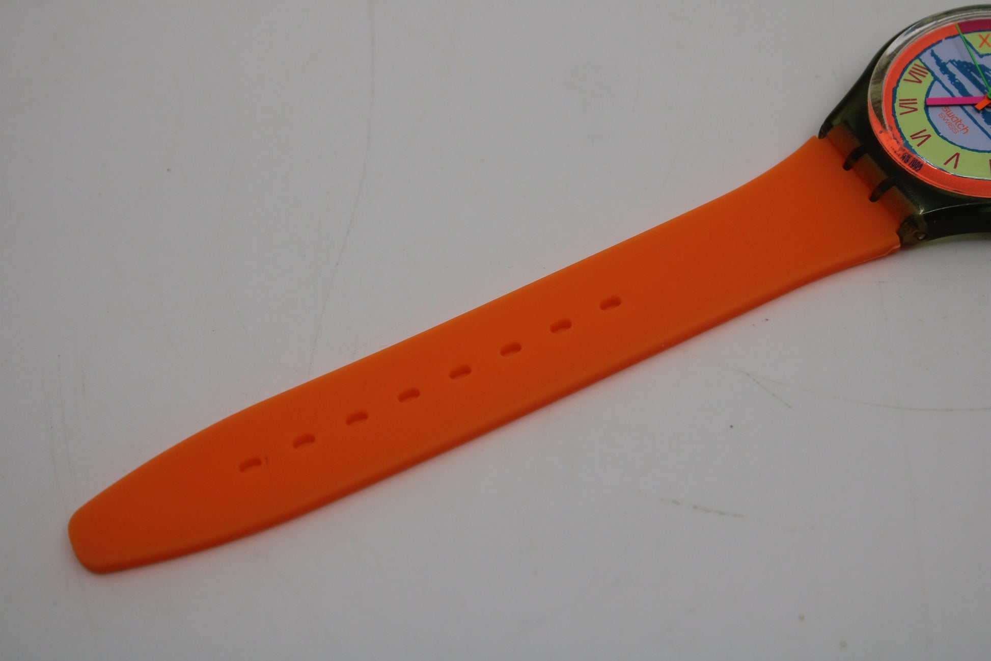 1993, Swatch, Gents, 'Postcard', GN127, Nice, Used Condition, 100% working, NON-original strap