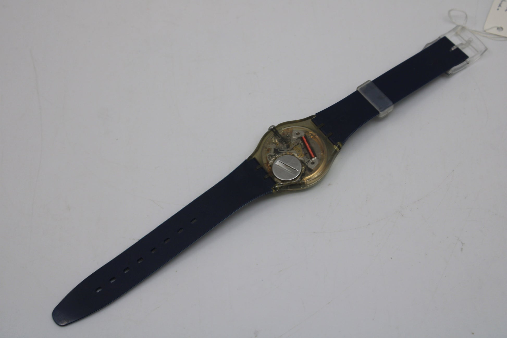 2000, 17mm Gents Swatch, 'Blue Choco', G415, rough condition, in perfect working order!
