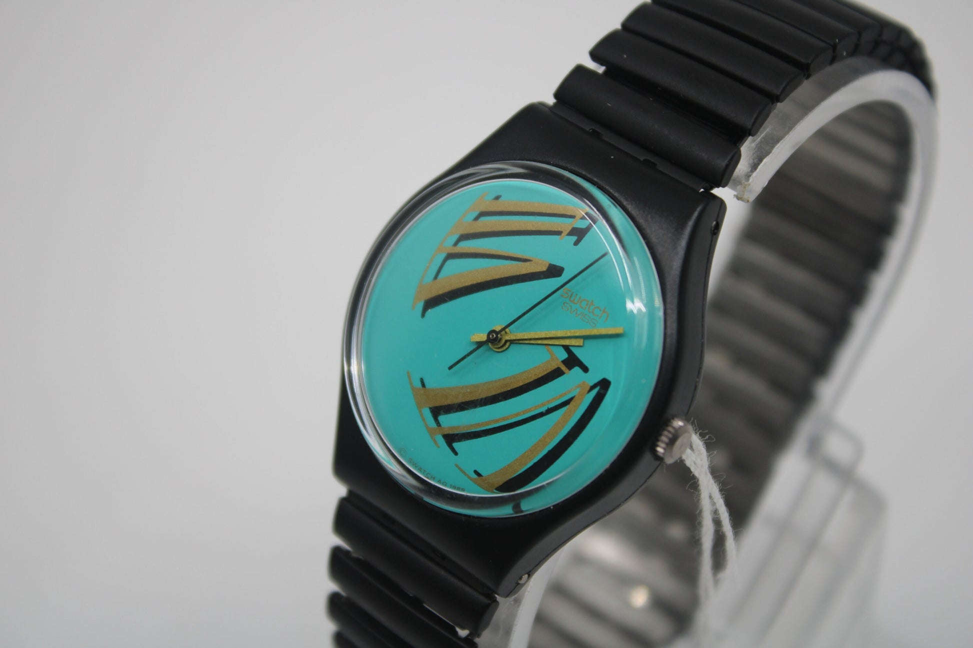 1989, Vintage Gents Swatch, 'Figueiras' GB125, MINT condition, possibly unworn, NON-original strap, working 100%
