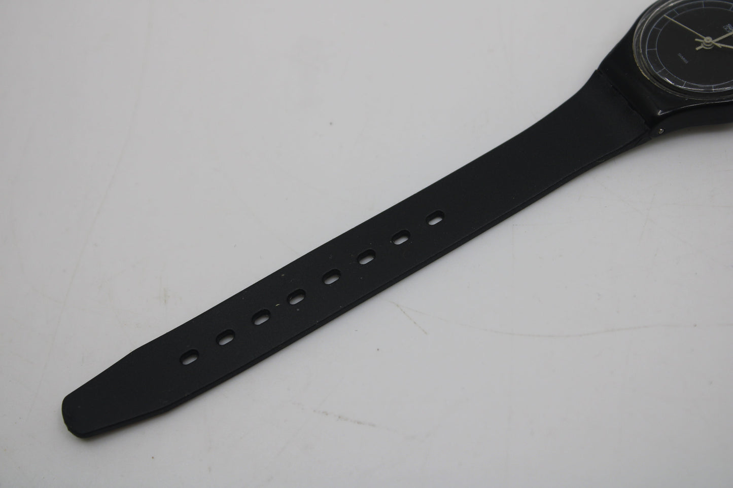Swatch, Ladies, 1984, 'High Tech', LB102, nice, used condition, Brand New Black Strap