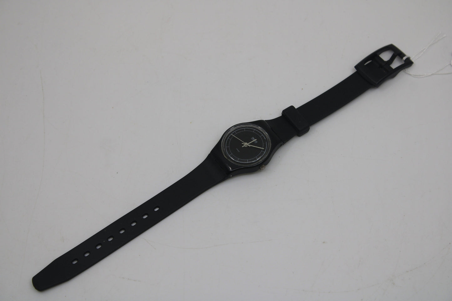 Swatch, Ladies, 1984, 'High Tech', LB102, nice, used condition, Brand New Black Strap