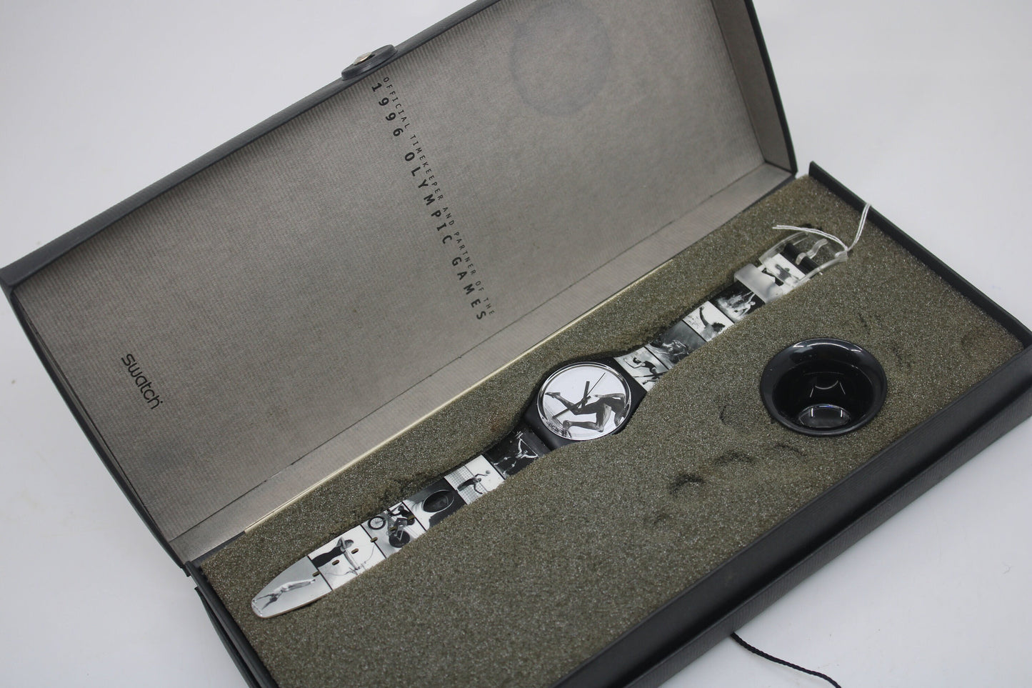 1996 Vintage Gents Olympic Swatch 'Olympic Portraits' GB178, NEW OLD STOCK, Never Worn, working 100% with original strap