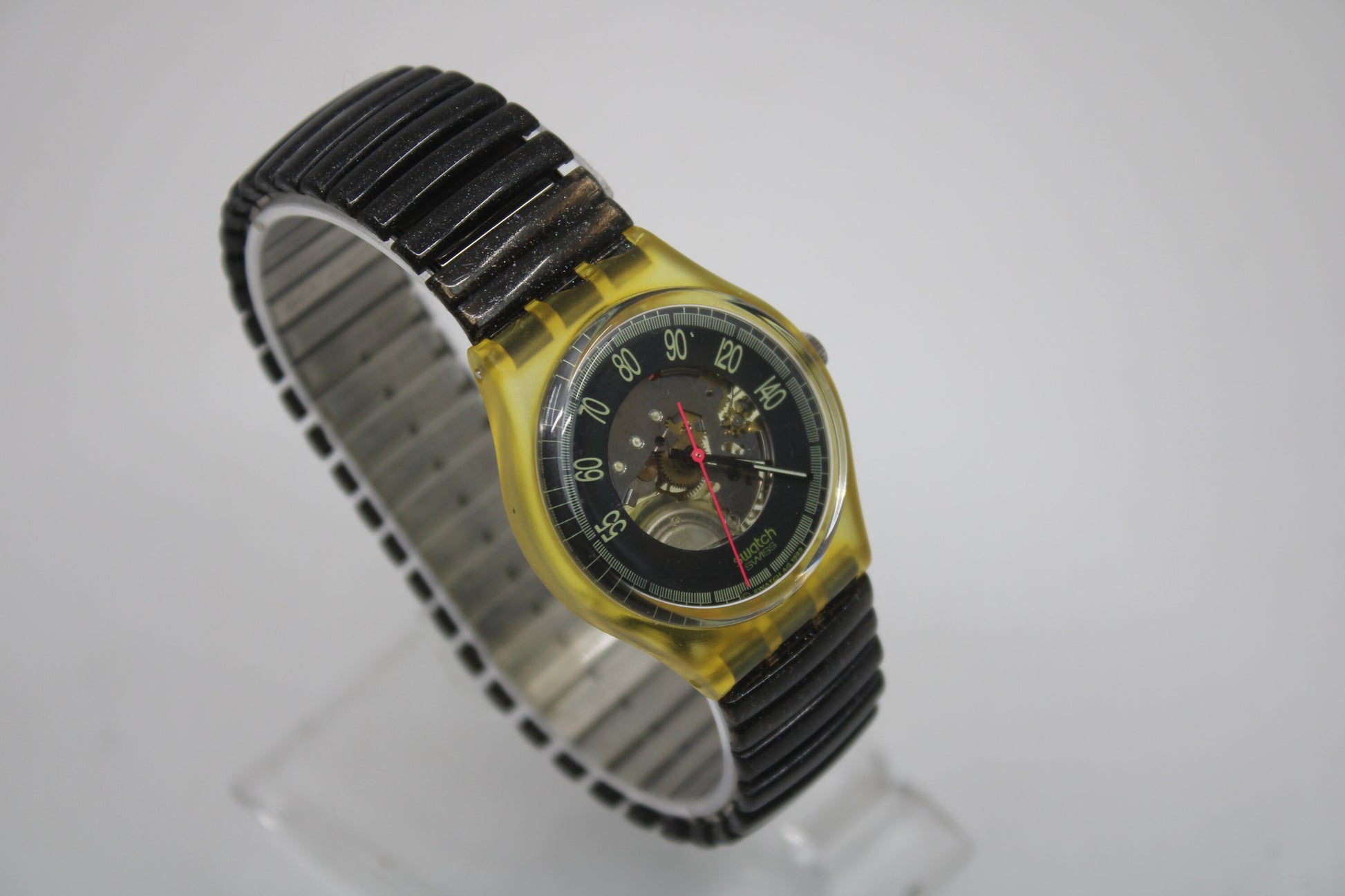 1990 'Red Line' vintage gents Swatch GK118/119, NO box, nice used condition, working 100%, READ DESCRIPTION