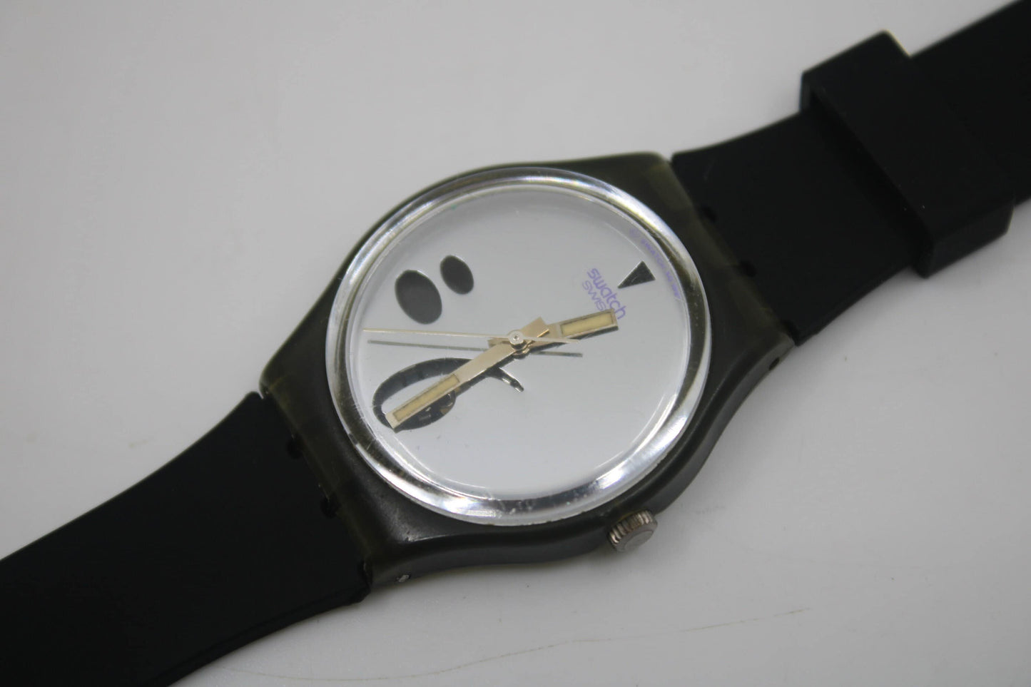 1991, Vintage Gents Swatch, 'High Beam' GM107, Nice, Worn Condition, working 100%, NON-Original Strap