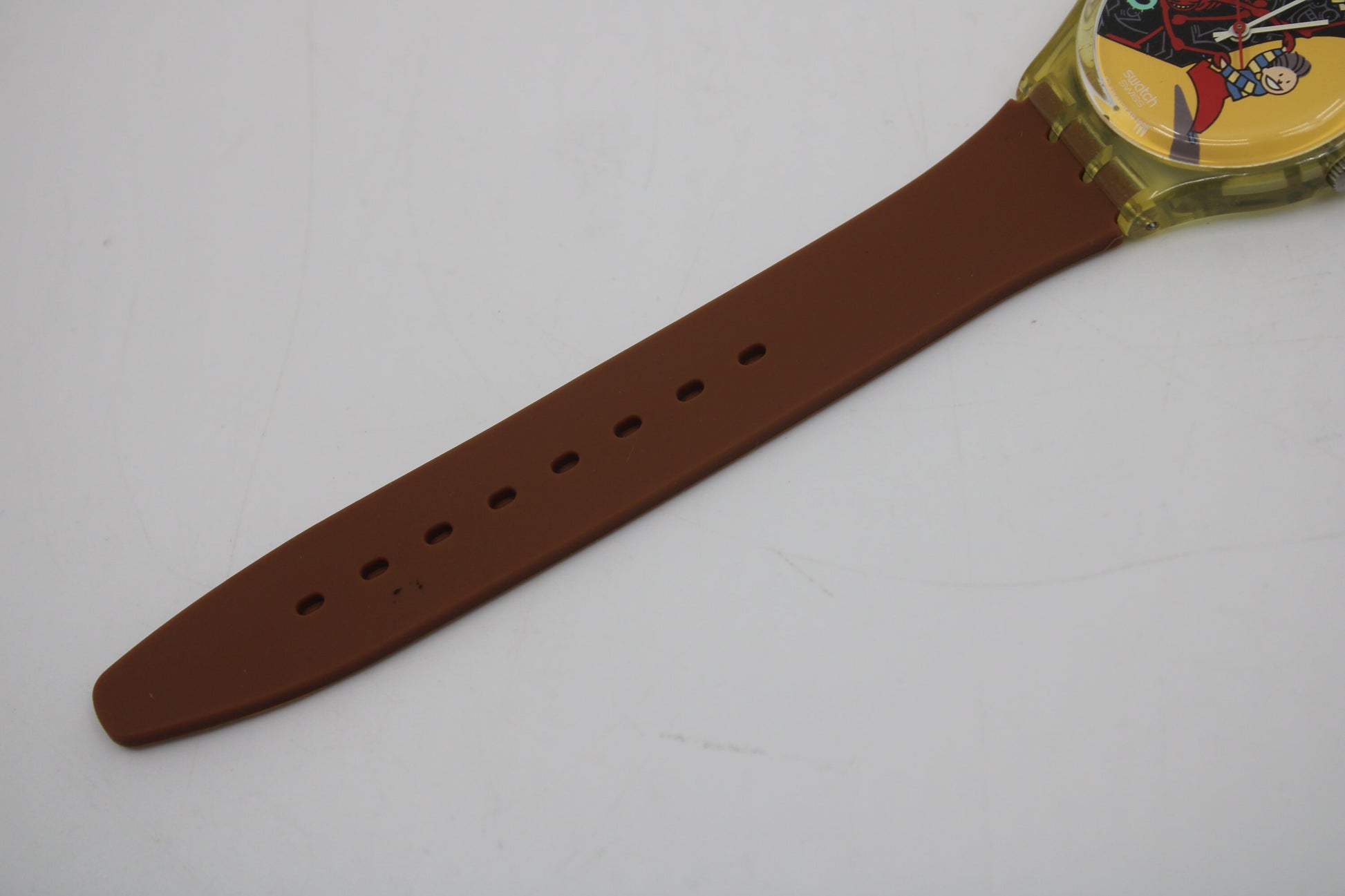 1997 Vintage Gents Swatch, 'Jungle Tangle', GK235, NO box, In VERY Nice, Used Condition, 100% working, Non-Original Strap