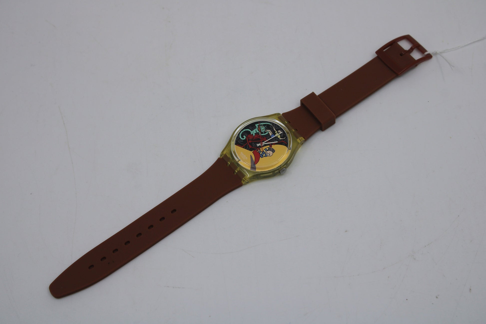 1997 Vintage Gents Swatch, 'Jungle Tangle', GK235, NO box, In VERY Nice, Used Condition, 100% working, Non-Original Strap