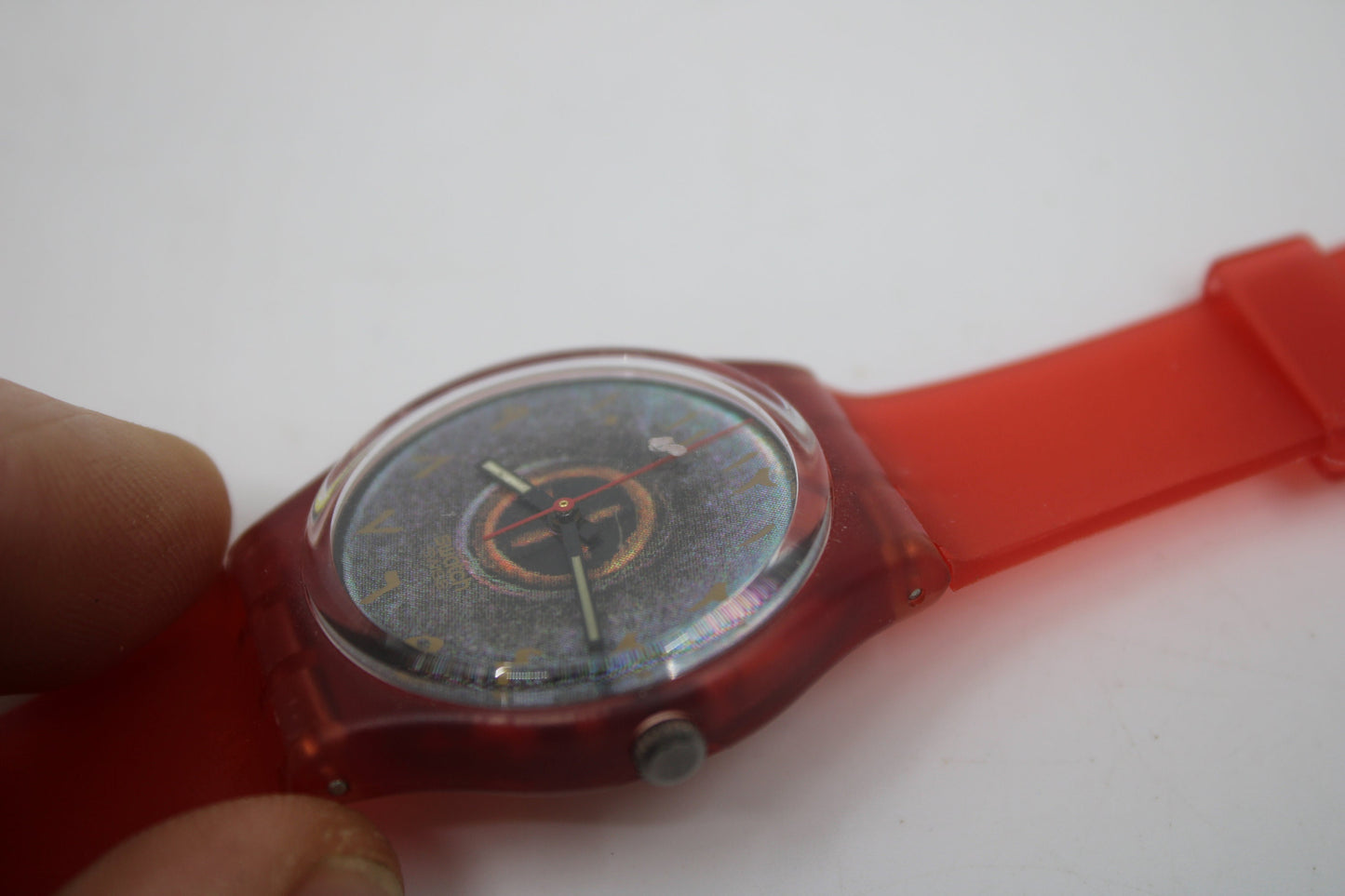 1989, Vintage Gents Swatch 'Bar Oriental', GR104, no box, likely never worn, washed out face plate, RARE version