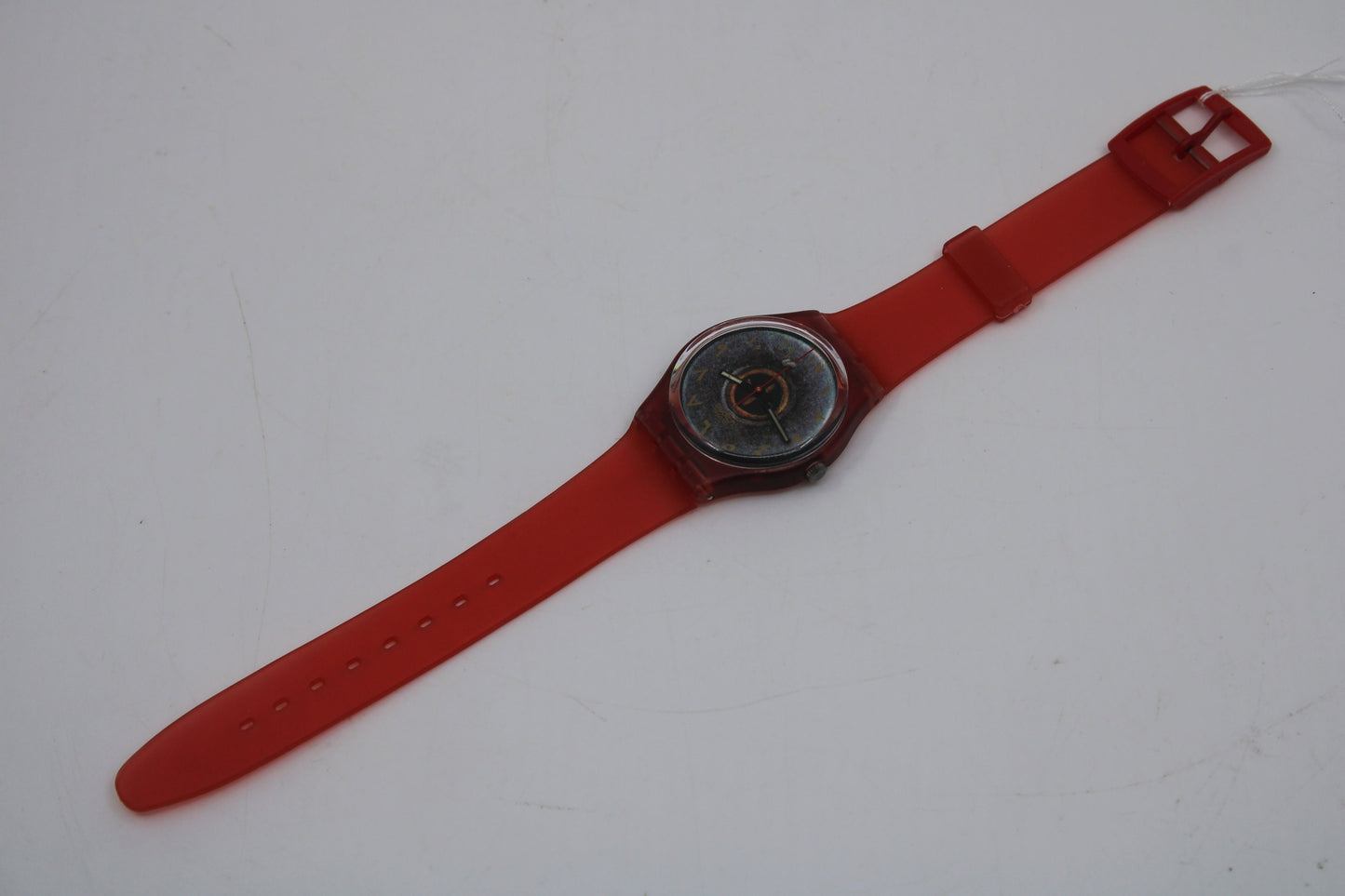 1989, Vintage Gents Swatch 'Bar Oriental', GR104, no box, likely never worn, washed out face plate, RARE version