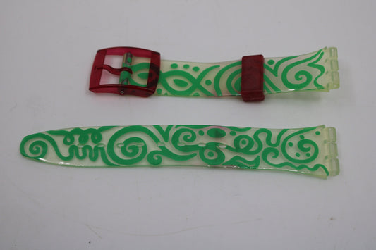 1994, Vintage Swatch Strap, 'Monster Time', designed by Kenny Scharf, GR121, Gents, New Old Stock