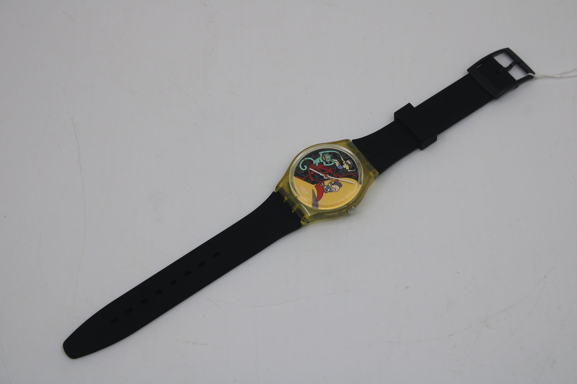 1997 Vintage Gents Swatch, 'Jungle Tangle', GK235, NO box, In VERY Nice, Used Condition, 100% working, Non-Original Strap