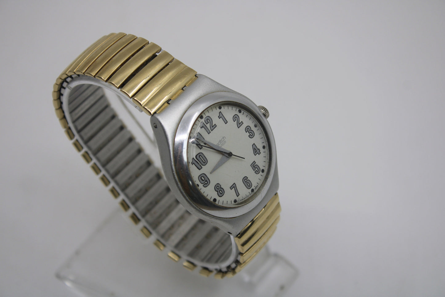 1996, Swatch Irony, 'Night Flight' YGS1000, No Box, NON-Original Strap, Working 100%, Nice, Used Condition