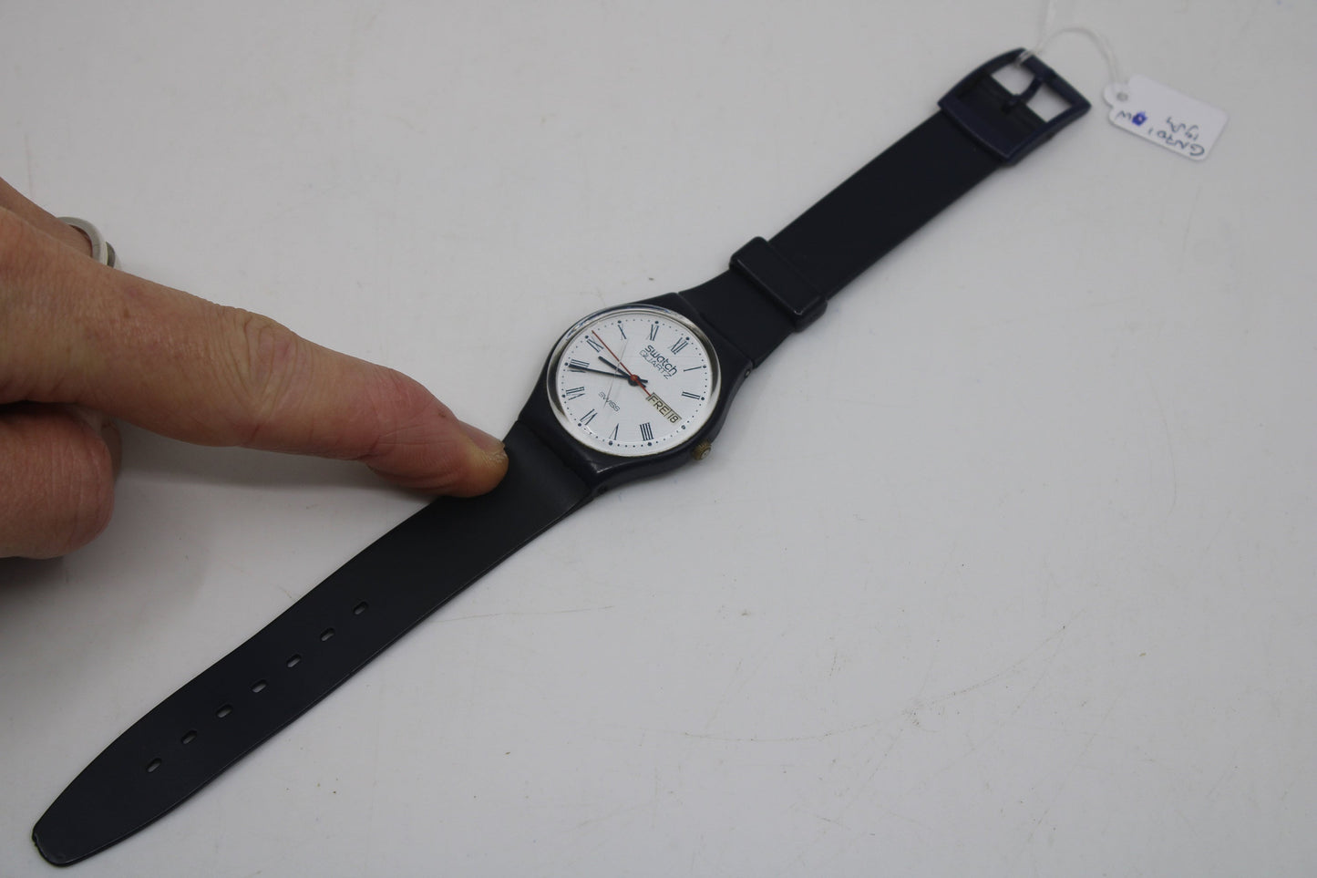 1984, VERY early Swatch, Gents, GN701, Very nice but used condition, working with original strap, READ Description