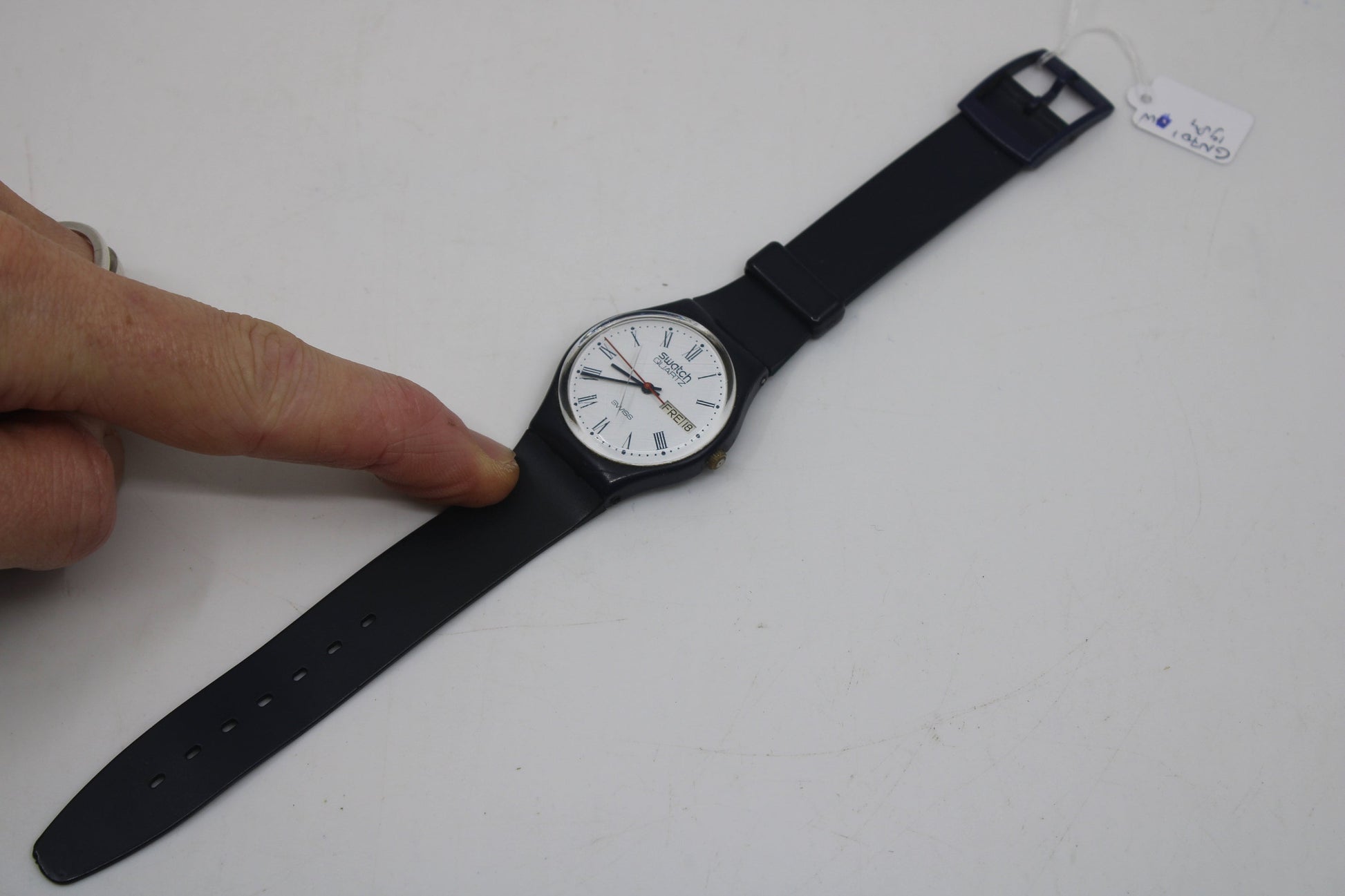 1984, VERY early Swatch, Gents, GN701, Very nice but used condition, working with original strap, READ Description