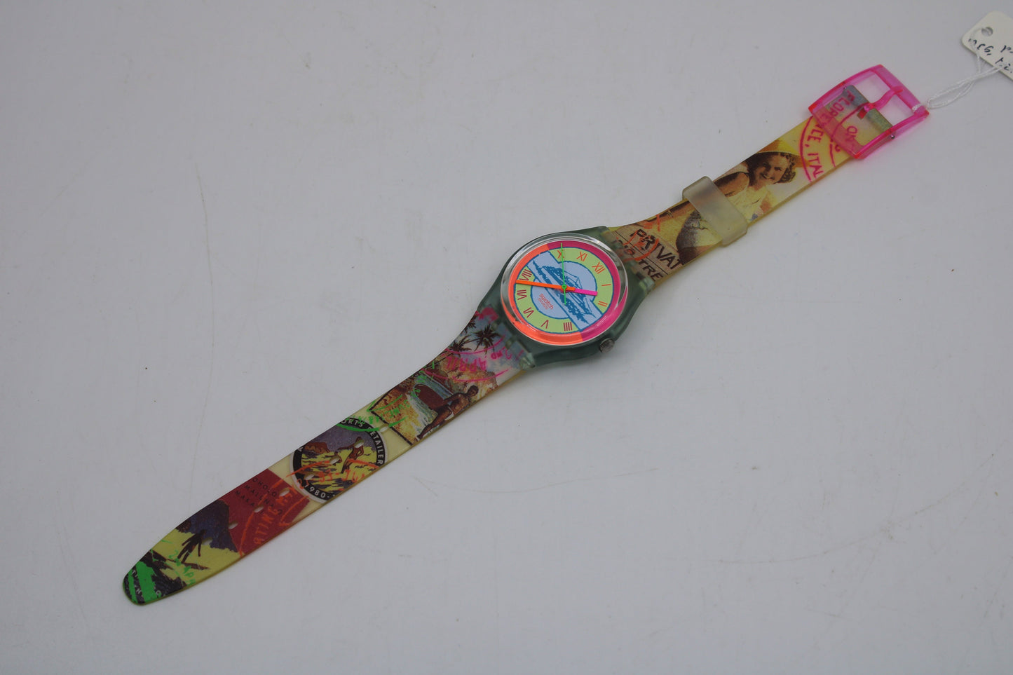 1993, Swatch, Gents, 'Postcard', GN127, New Old Stock and Unworn Condition, 100% working