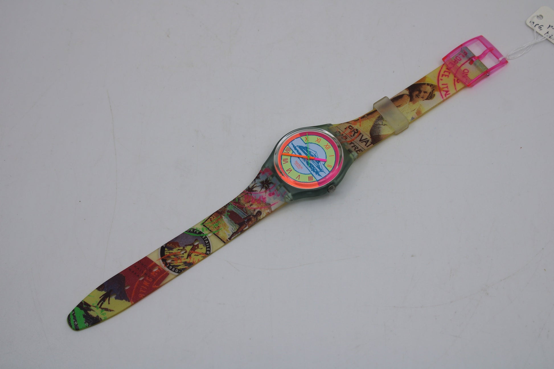 1993, Swatch, Gents, 'Postcard', GN127, New Old Stock and Unworn Condition, 100% working