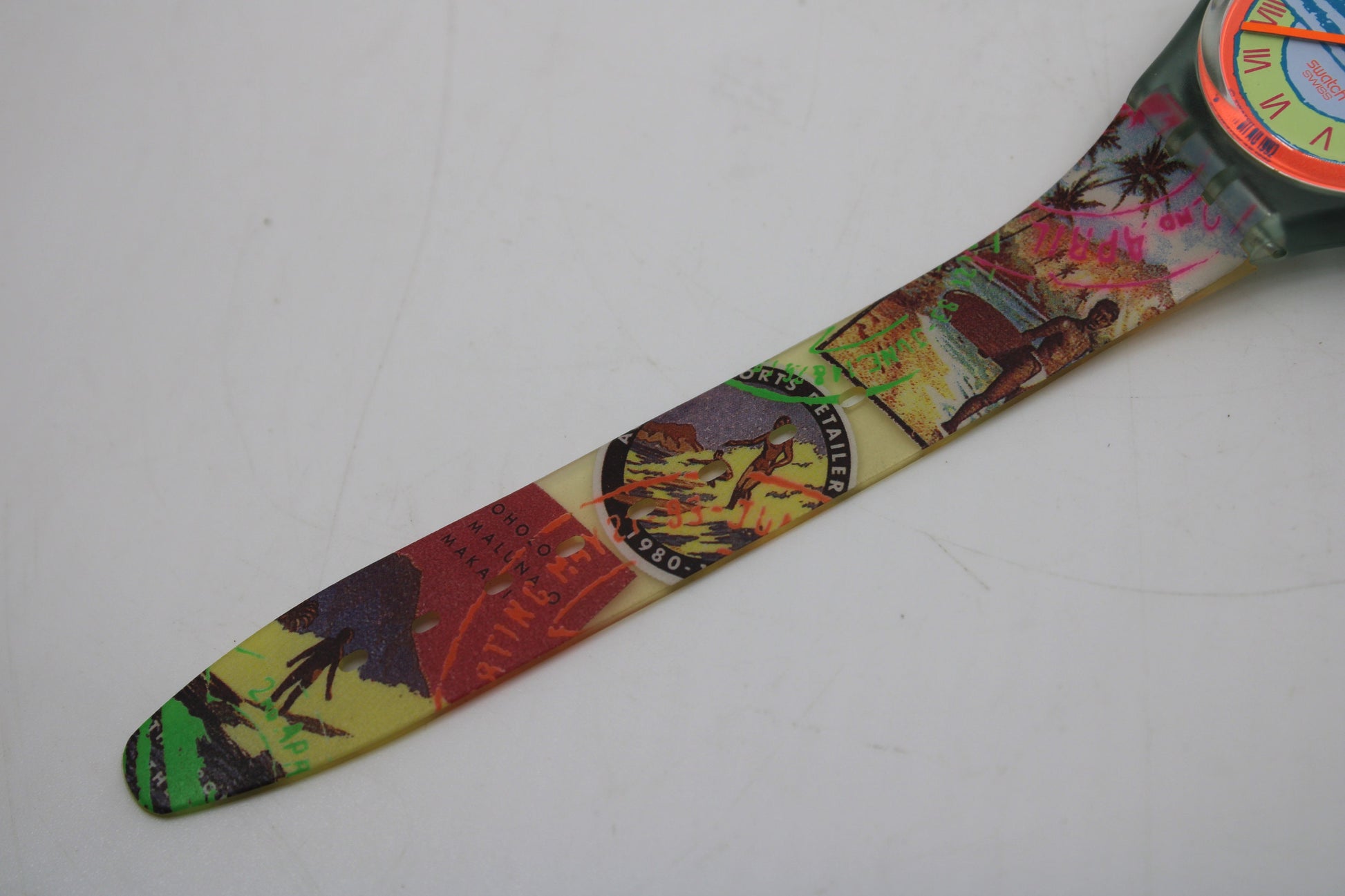1993, Swatch, Gents, 'Postcard', GN127, New Old Stock and Unworn Condition, 100% working