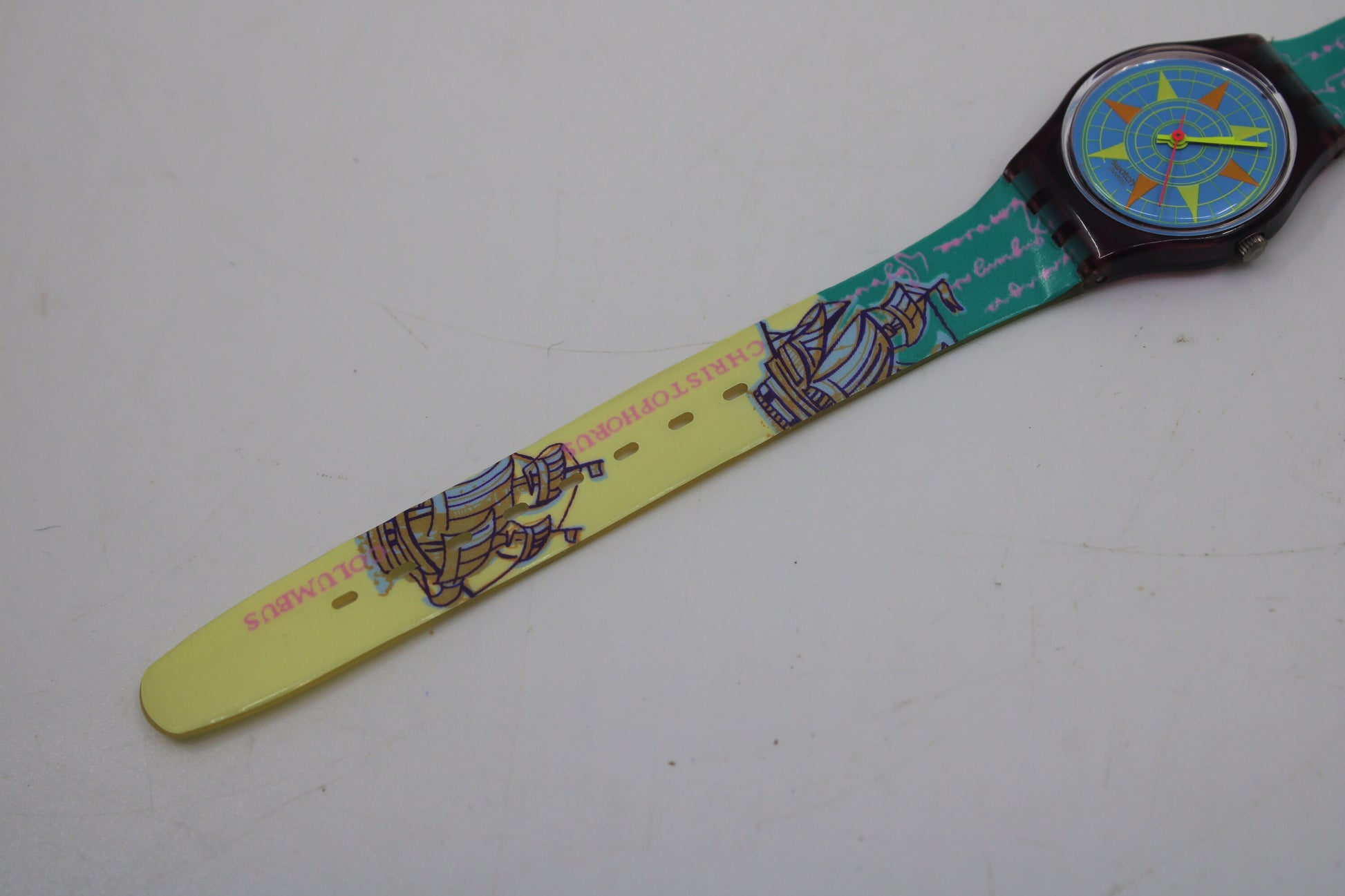 1991 'Compass' Vintage ladies Swatch, LV100, NO box, working 100%, New Old Stock, Unused Condition