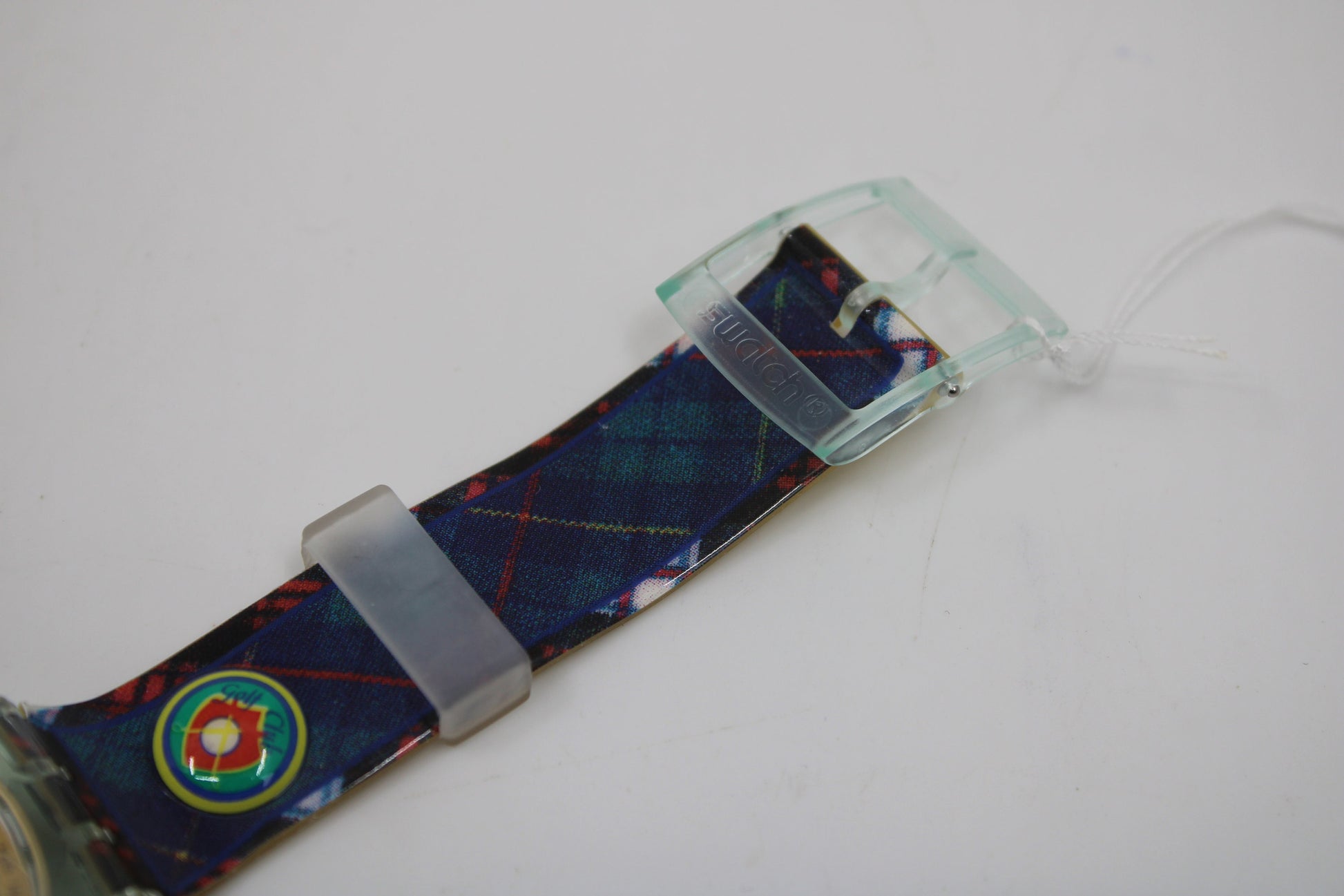 1995 'Hole in One', CRACKED STRAP vintage Gents Chrono Swatch SCG106, in a New Old Stock, Unused Condition, working 100%