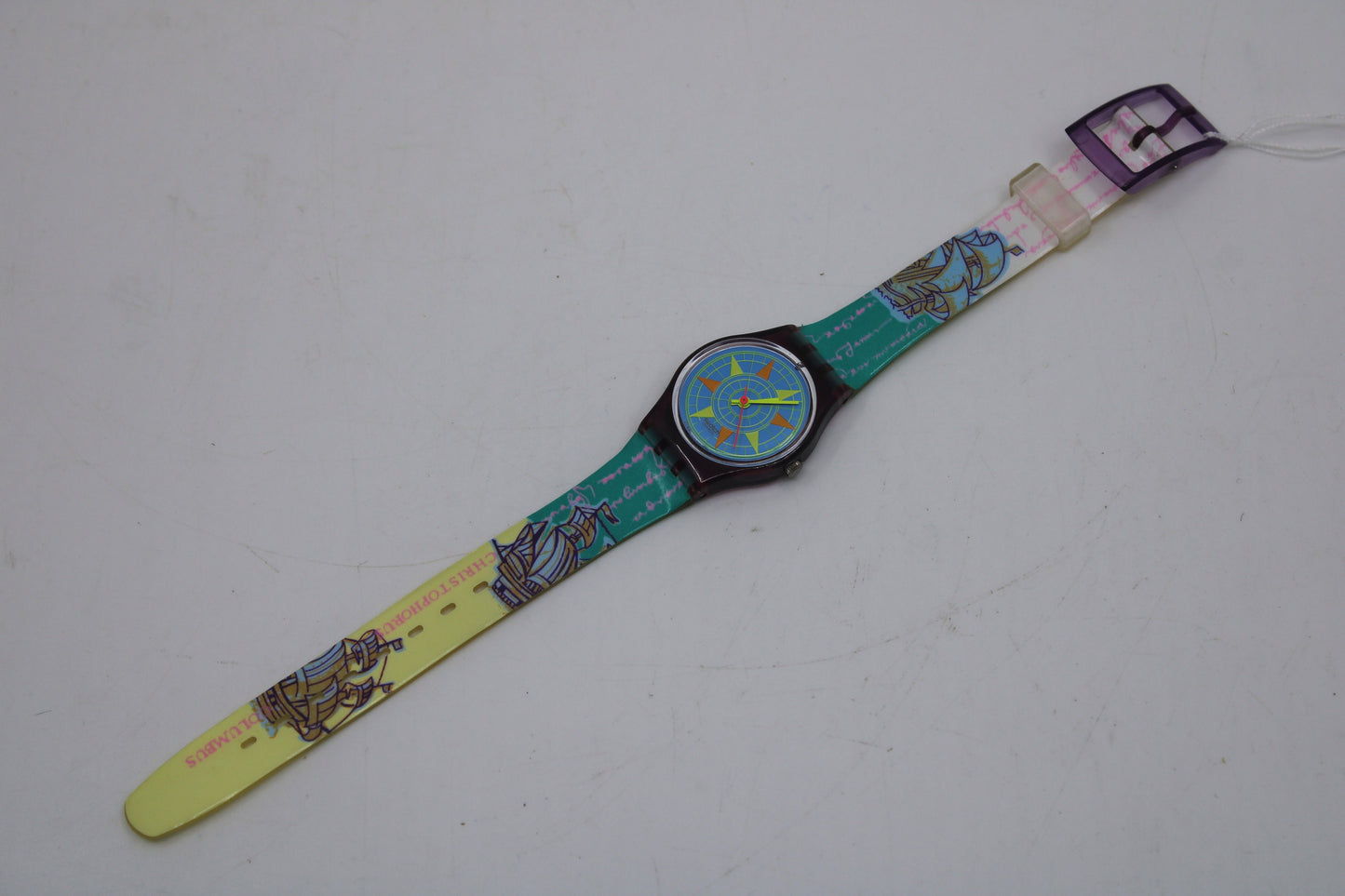 1991 'Compass' Vintage ladies Swatch, LV100, NO box, working 100%, New Old Stock, Unused Condition