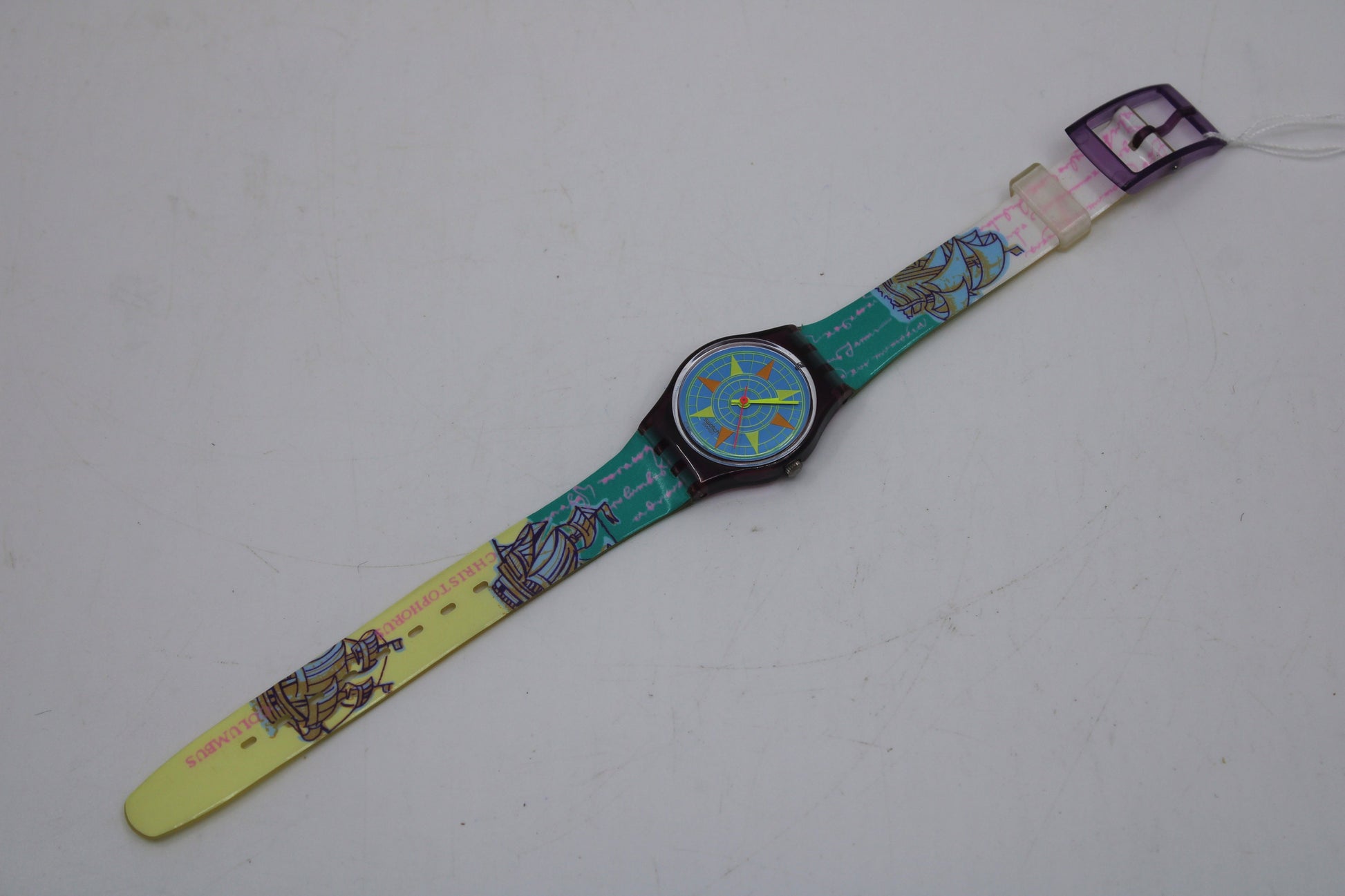 1991 'Compass' Vintage ladies Swatch, LV100, NO box, working 100%, New Old Stock, Unused Condition