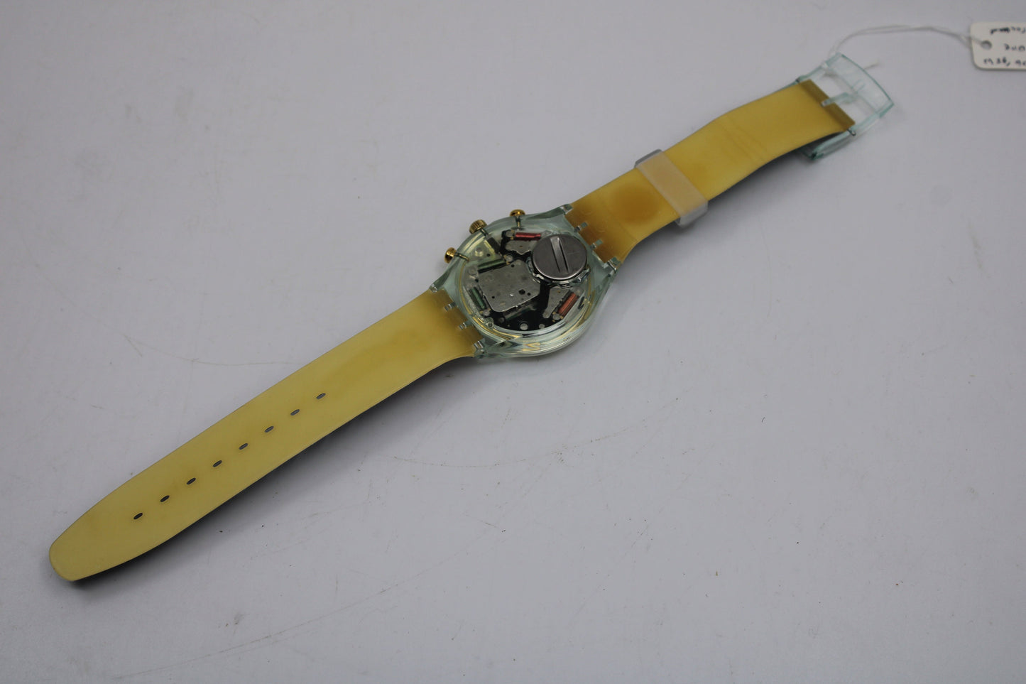 1995 'Hole in One', CRACKED STRAP vintage Gents Chrono Swatch SCG106, in a New Old Stock, Unused Condition, working 100%