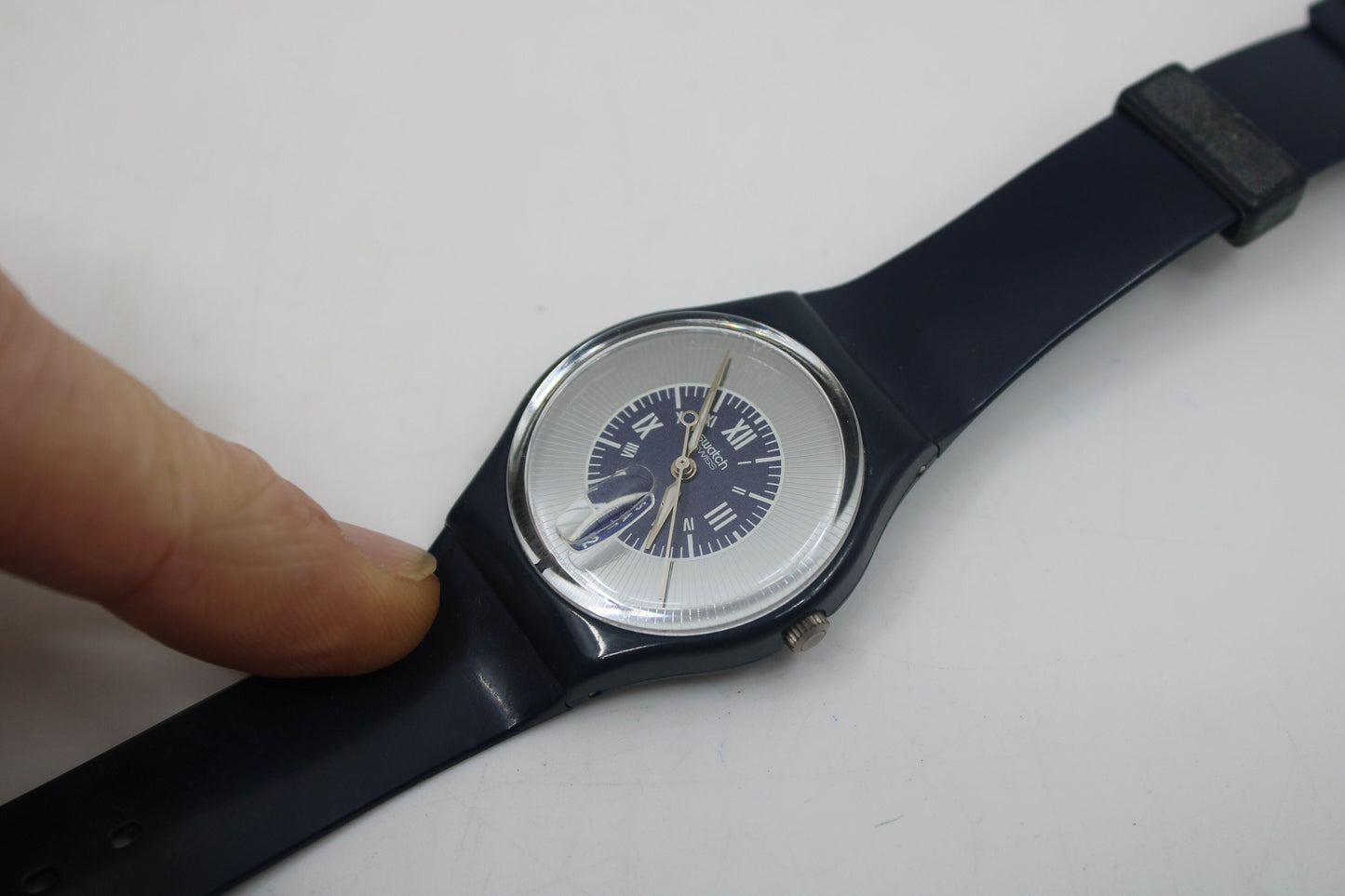 1995, Vintage Gents Swatch, 'Blauer', GN707, NO box, Very Good Condition, working 100%, Original Strap