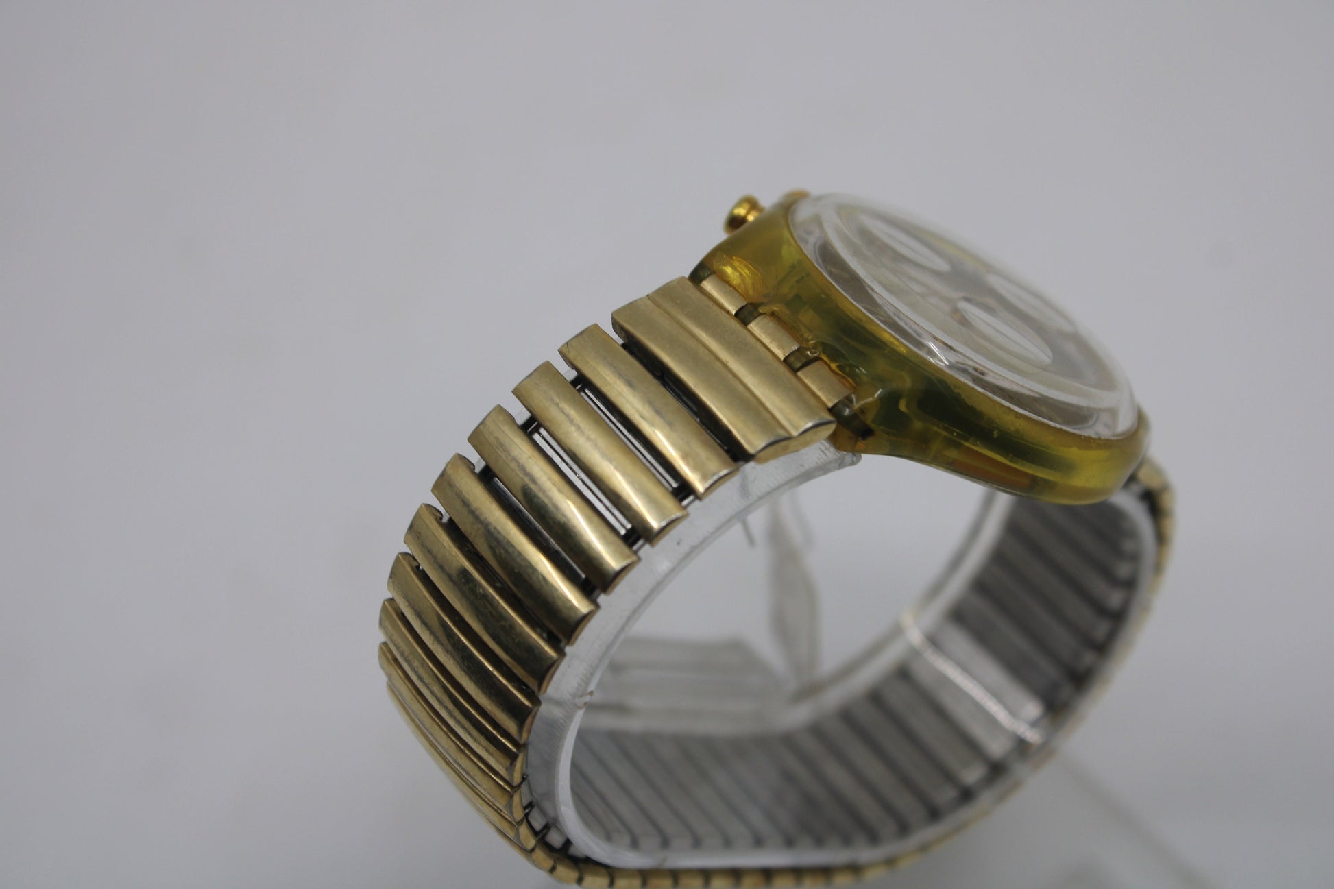 1993 'Golden Globe' vintage Gents Chrono Swatch SCG100/101, Much Used Condition