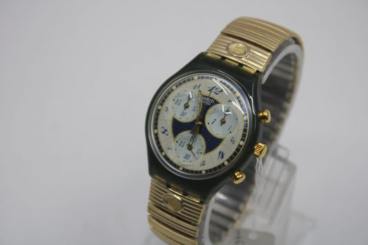 1994 'Volupte' vintage Gents Chrono Swatch SCM104/105, MINT condition, working 100%