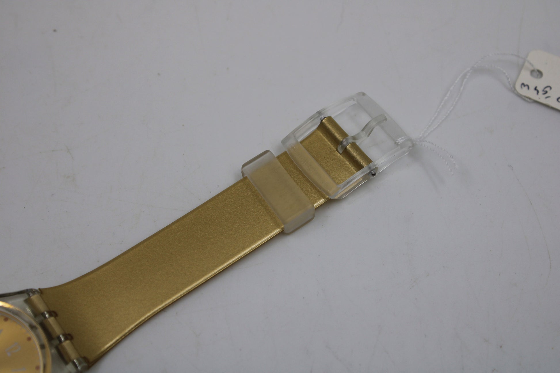 NEW OLD STOCK 1994 Vintage Gents Swatch 'Gold Breeze' GK710, working 100% with the original strap