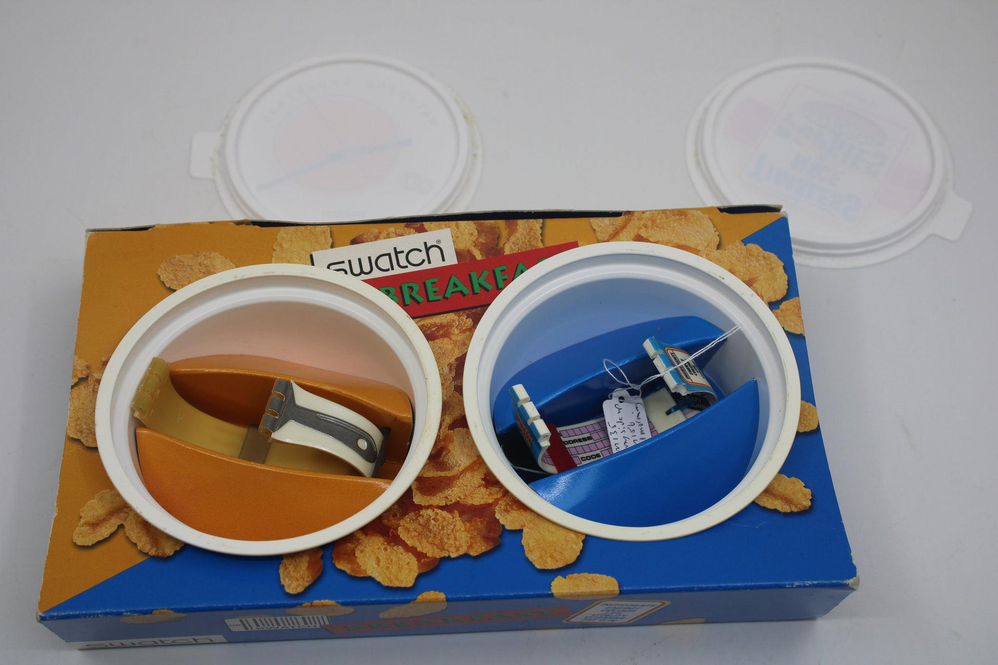 NEW OLD STOCK 1995 Swatch Breakfast Set, GZS13, Sunny Side Up GM135 and Good Morning GN156, New Silicone Straps