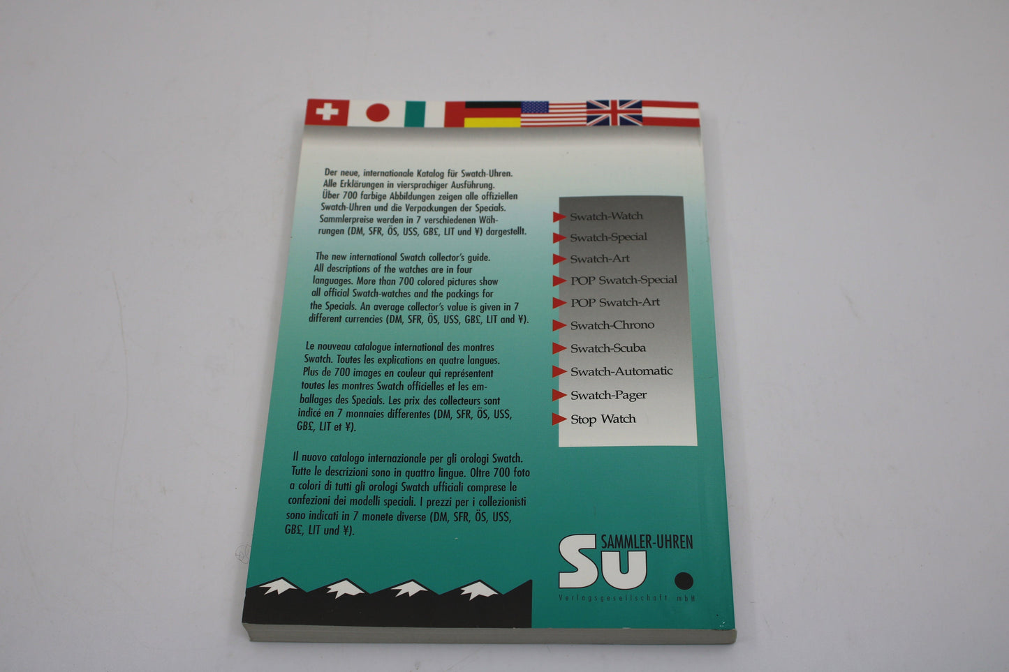 RARE Swatch Watch Collectors Guide - 1983 - 1992 - nice, USED Condition - German AND English language