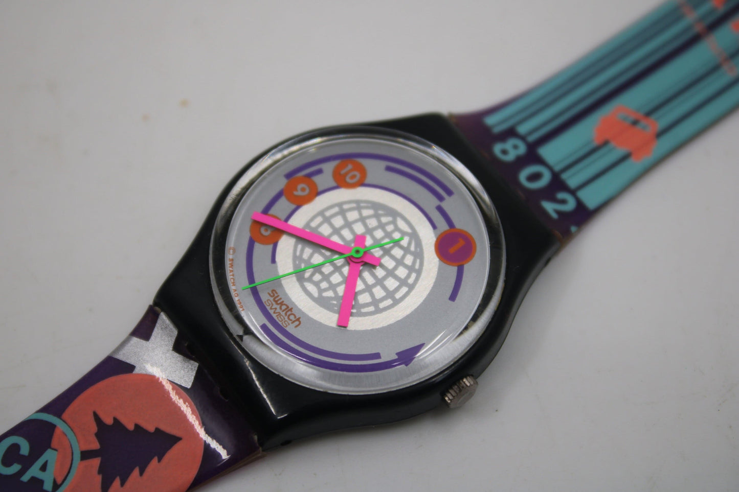 1992 Vintage Gents Swatch 'EAN Code' GB143, NEW Old STOCK, Never Used condition, working 100%, with the original strap