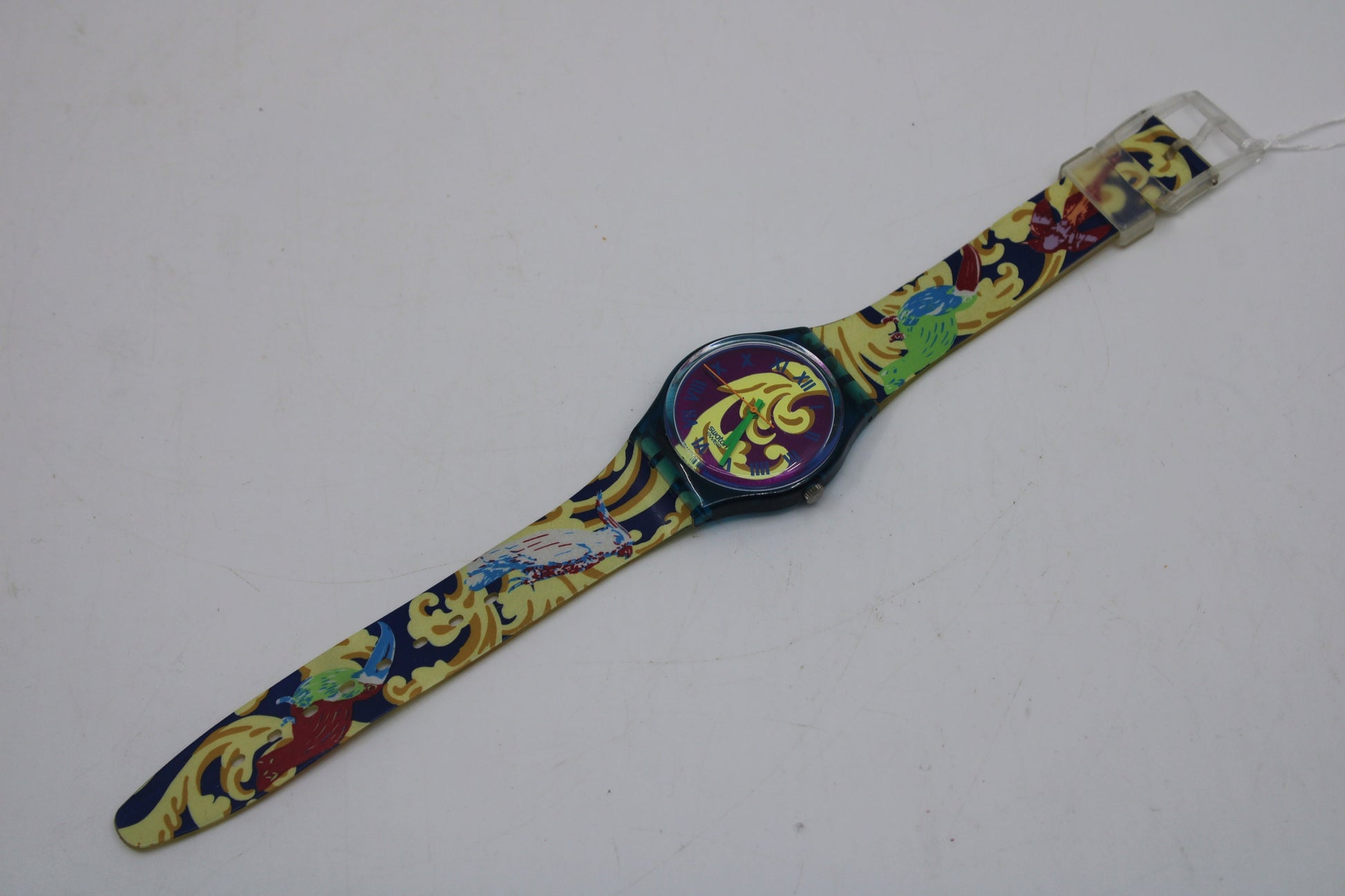 1992 Vintage Gents Swatch 'Perroquet' GN119, NEW Old STOCK, Never Used, NO box, working 100%, with the original strap