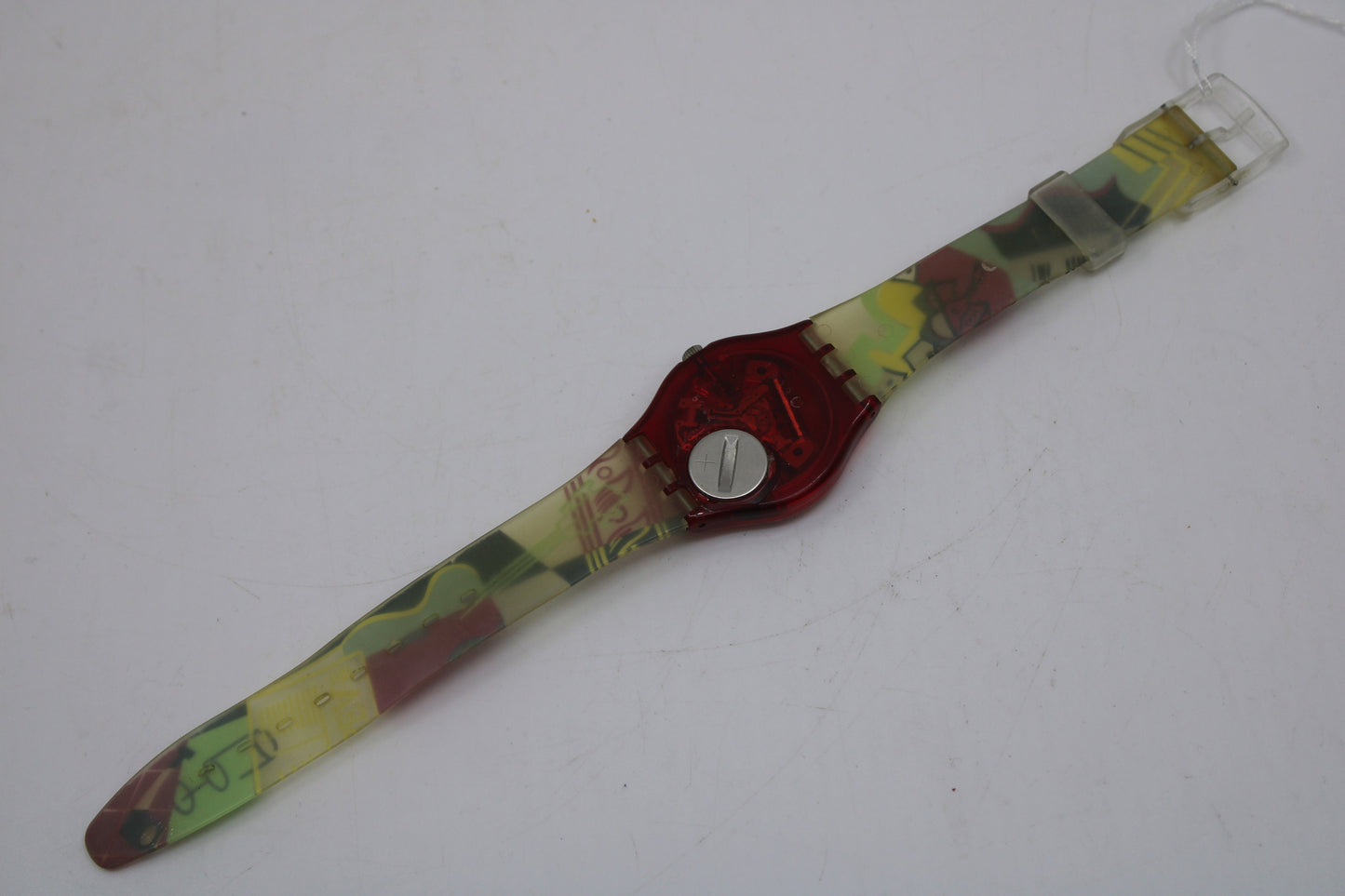 1991, Vintage Gents Swatch, 'Cubistic Rap', GR110, NO Box, Nice, Used Condition, Working 100%